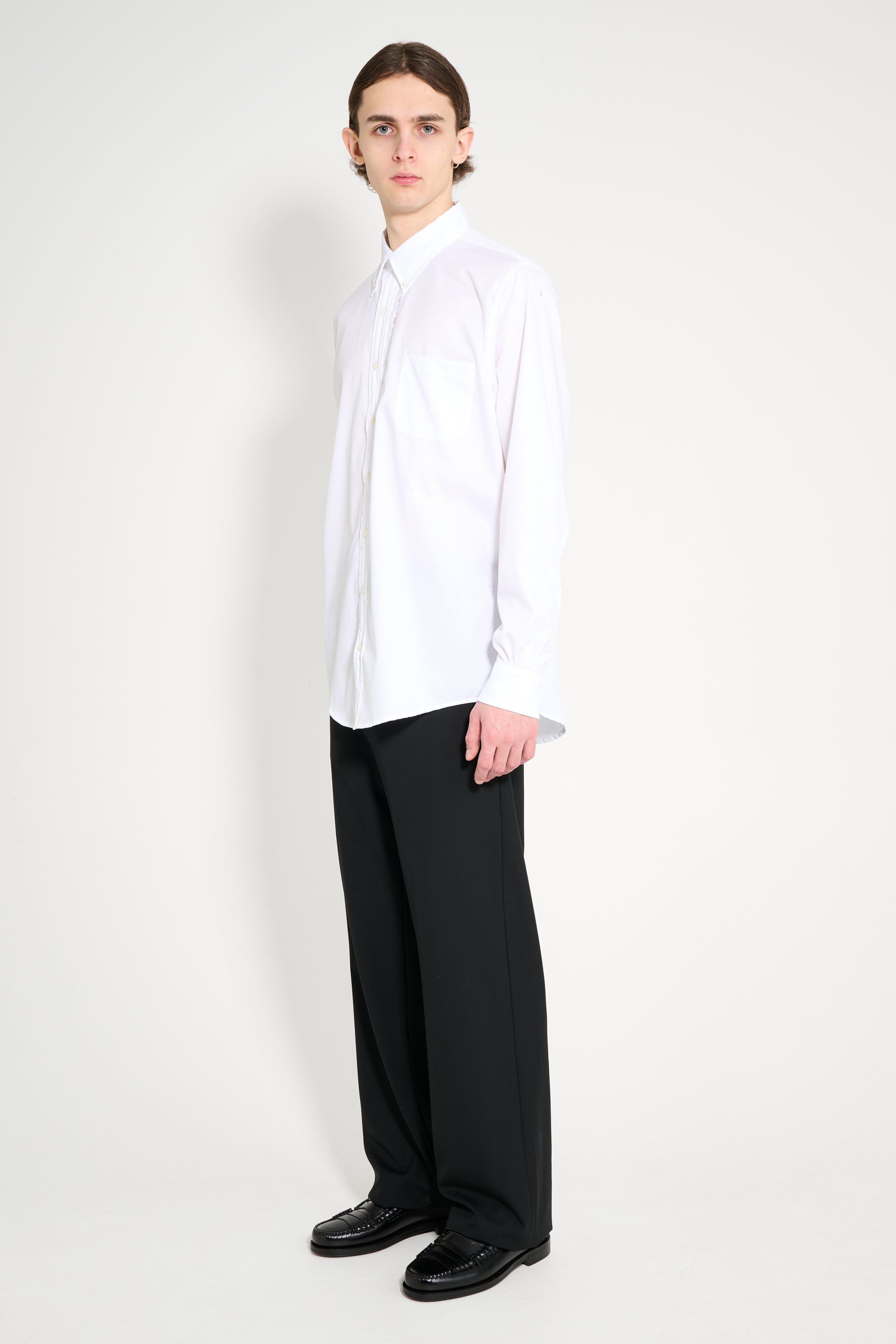 RIER Popeline Wool Trousers Black