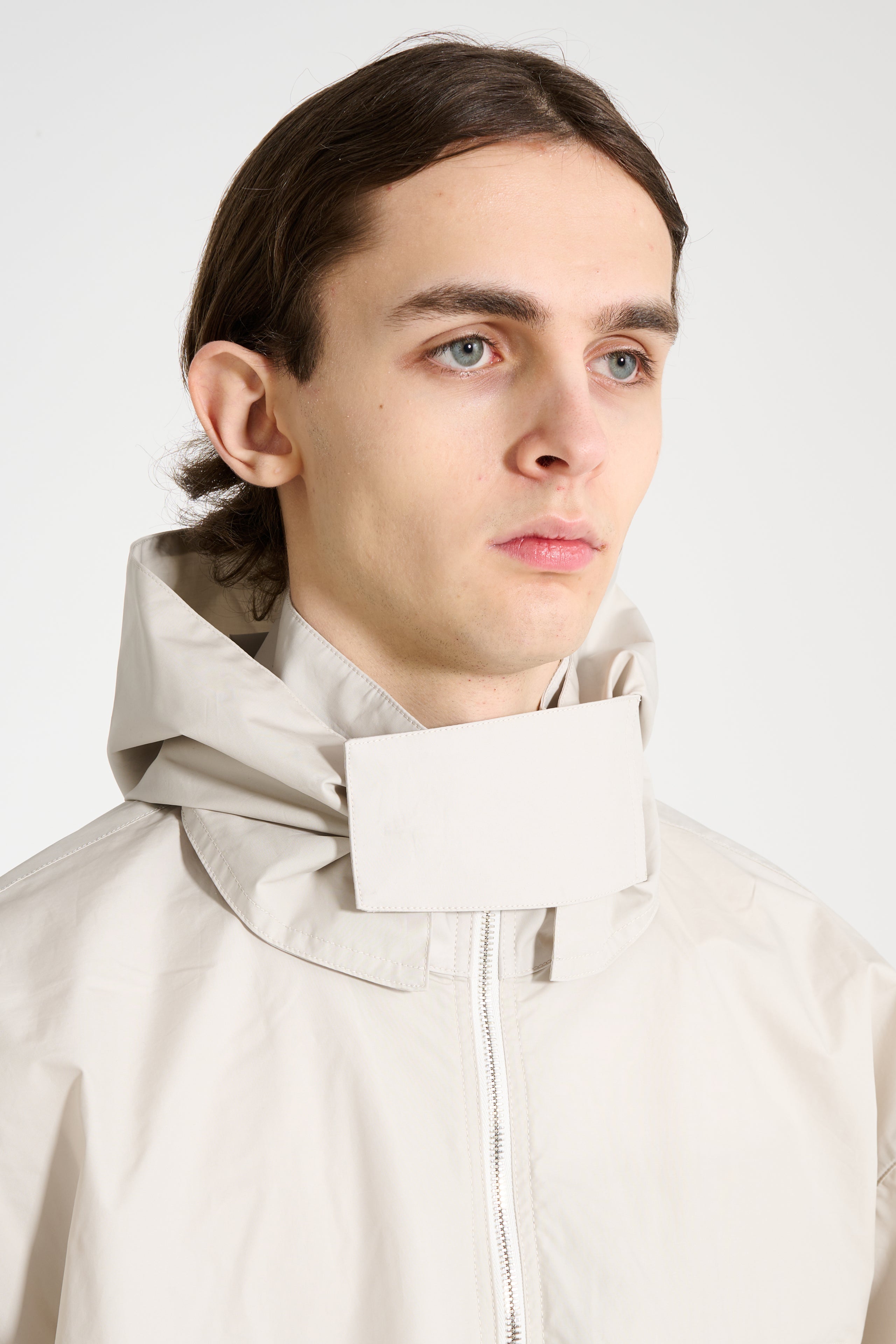 RIER Waxed Popeline Windbreaker Chalk