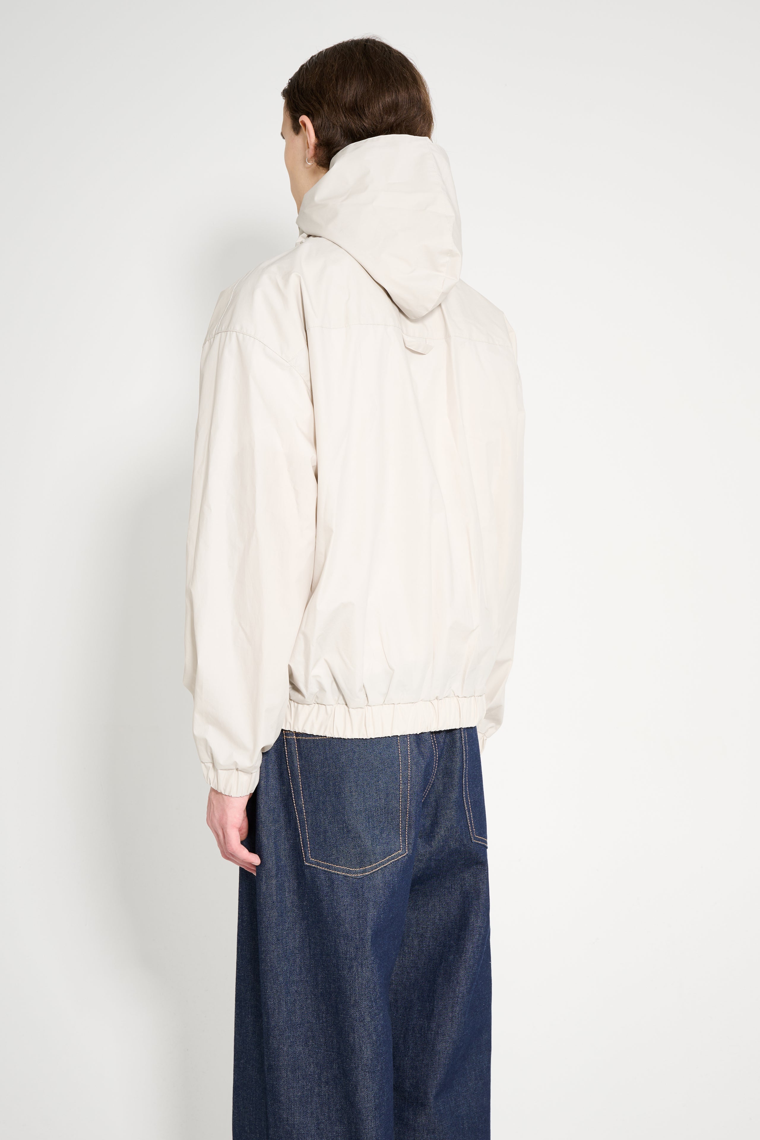 RIER Waxed Popeline Windbreaker Chalk