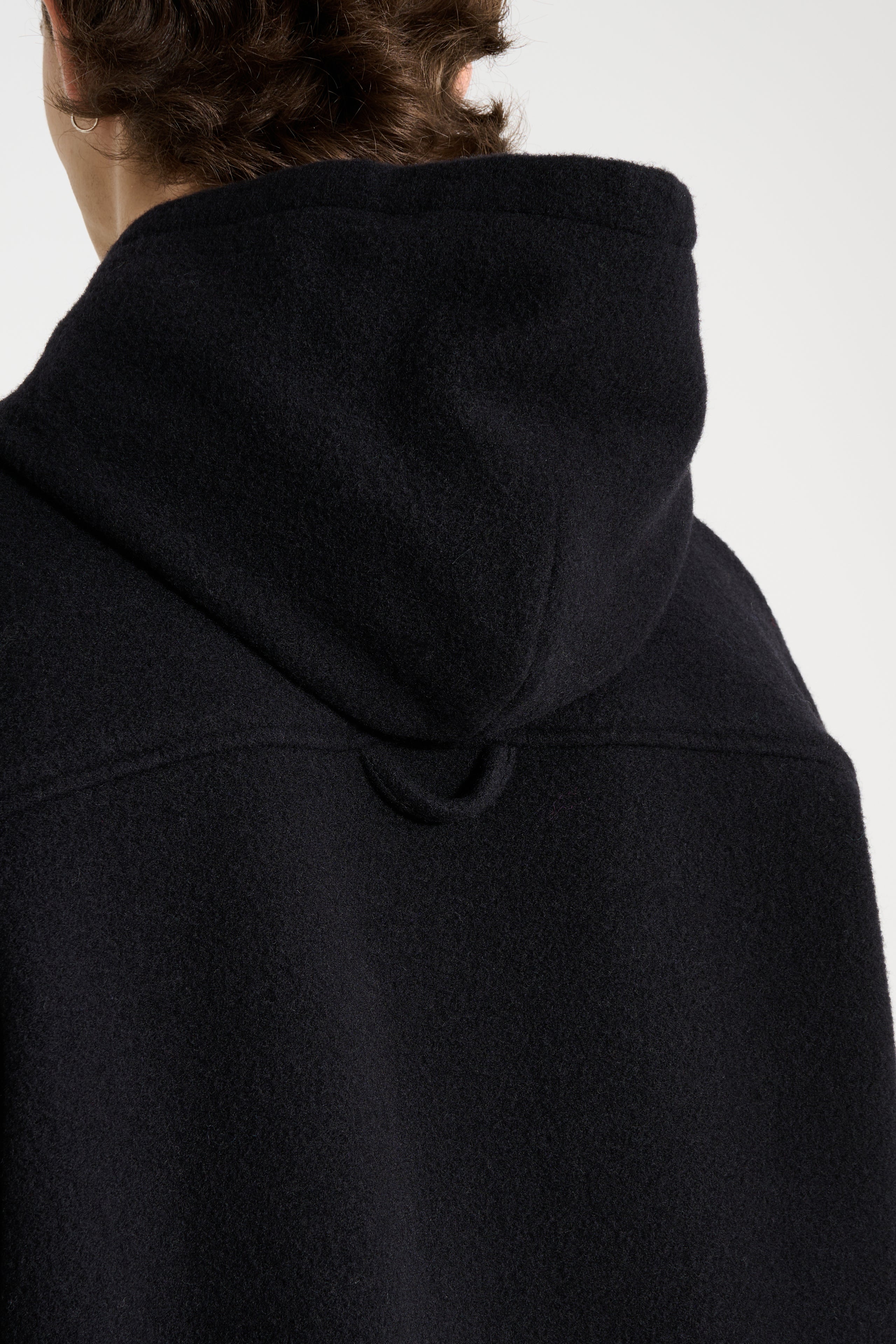 RIER Fleece Hoodie Crop Black