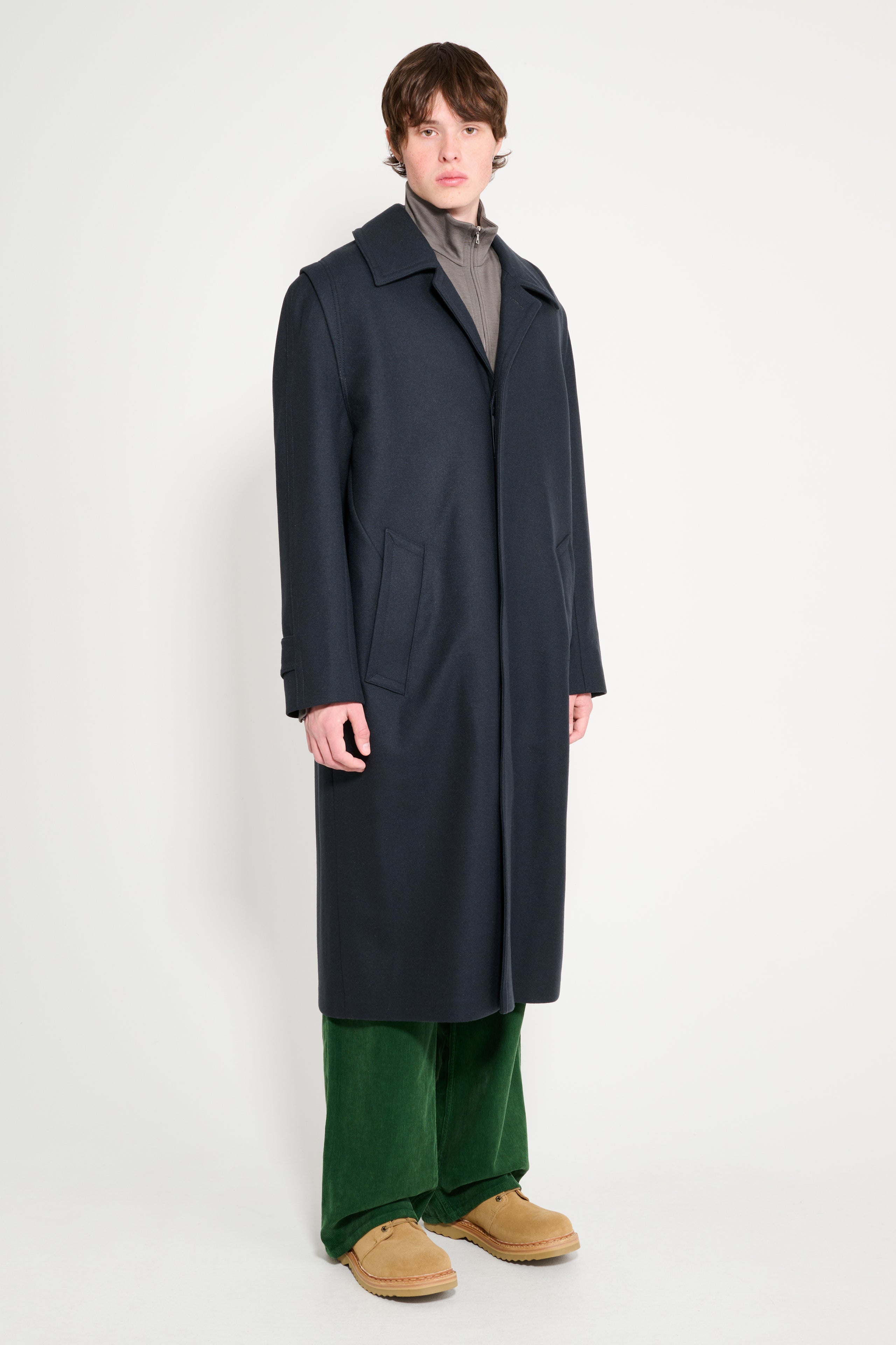 Rier Loden Coat Classic Plombe
