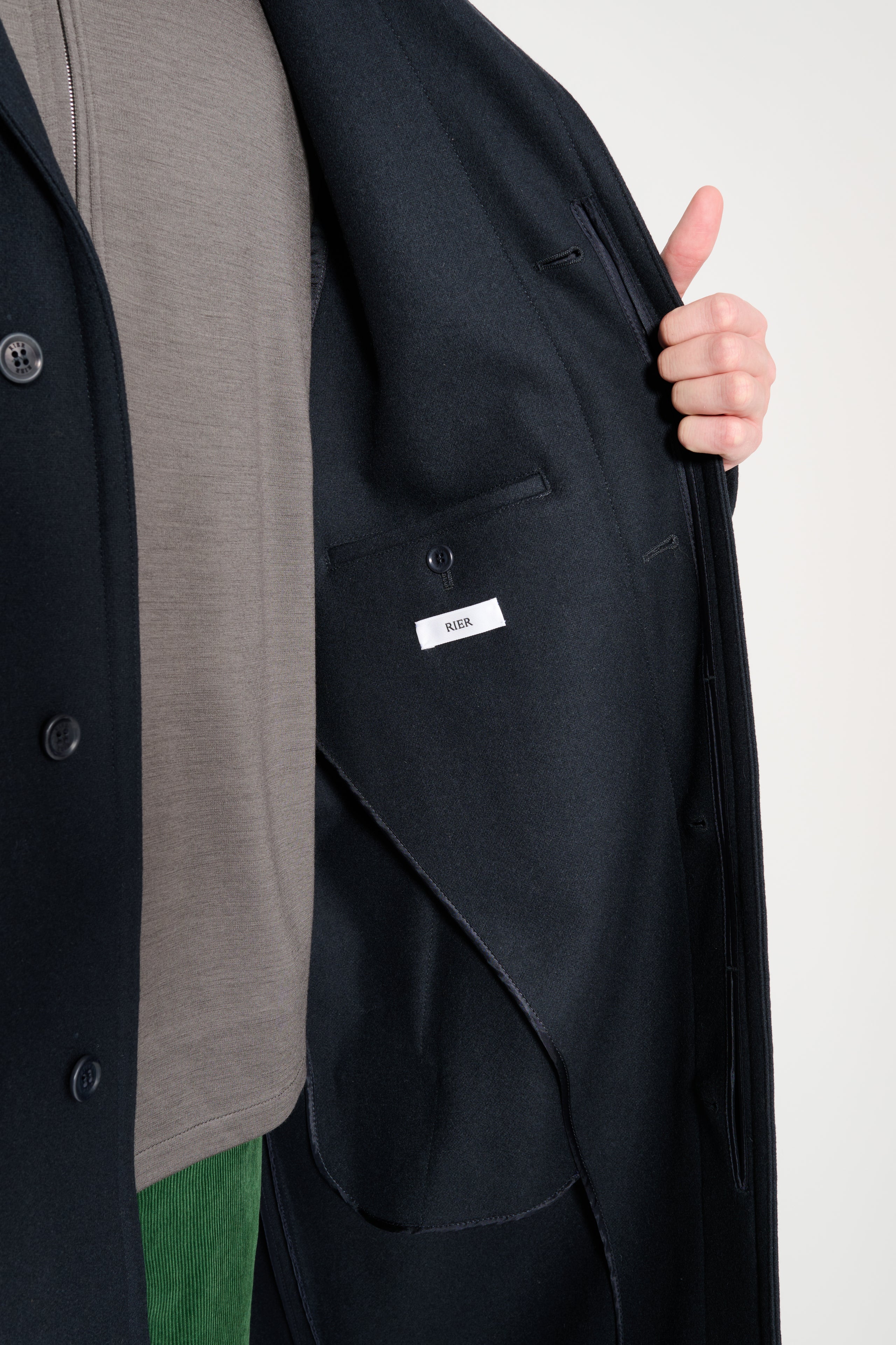 Rier Loden Coat Classic Plombe