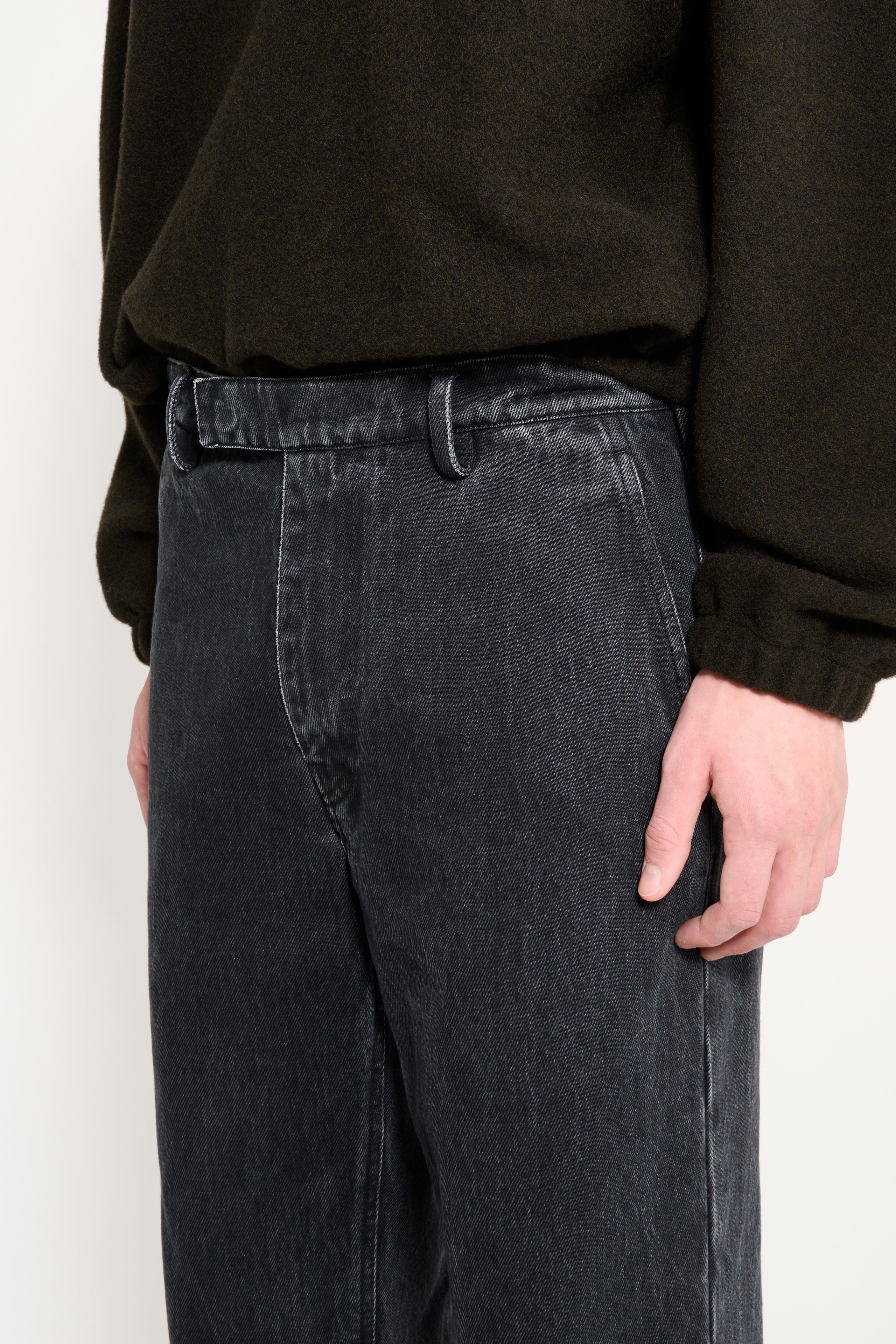 Rier Denim Trousers Anthracite