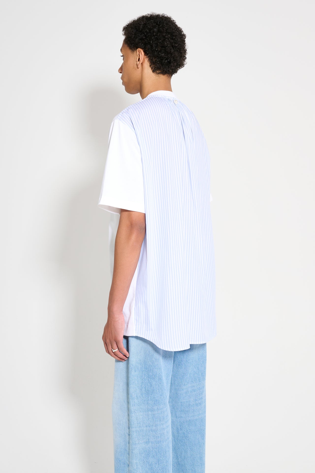 Simone Rocha Short Sleeve Patchwork T-shirt White / Stripes