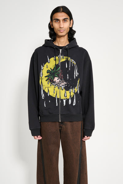 スウェット・トレーナー Sky High Farm Workwear UNISEX ERI ZIP UP HOODIE KNIT (55125) ERI ZIP UP HOODIE KNIT - BLACK – Sky High Farm Goods