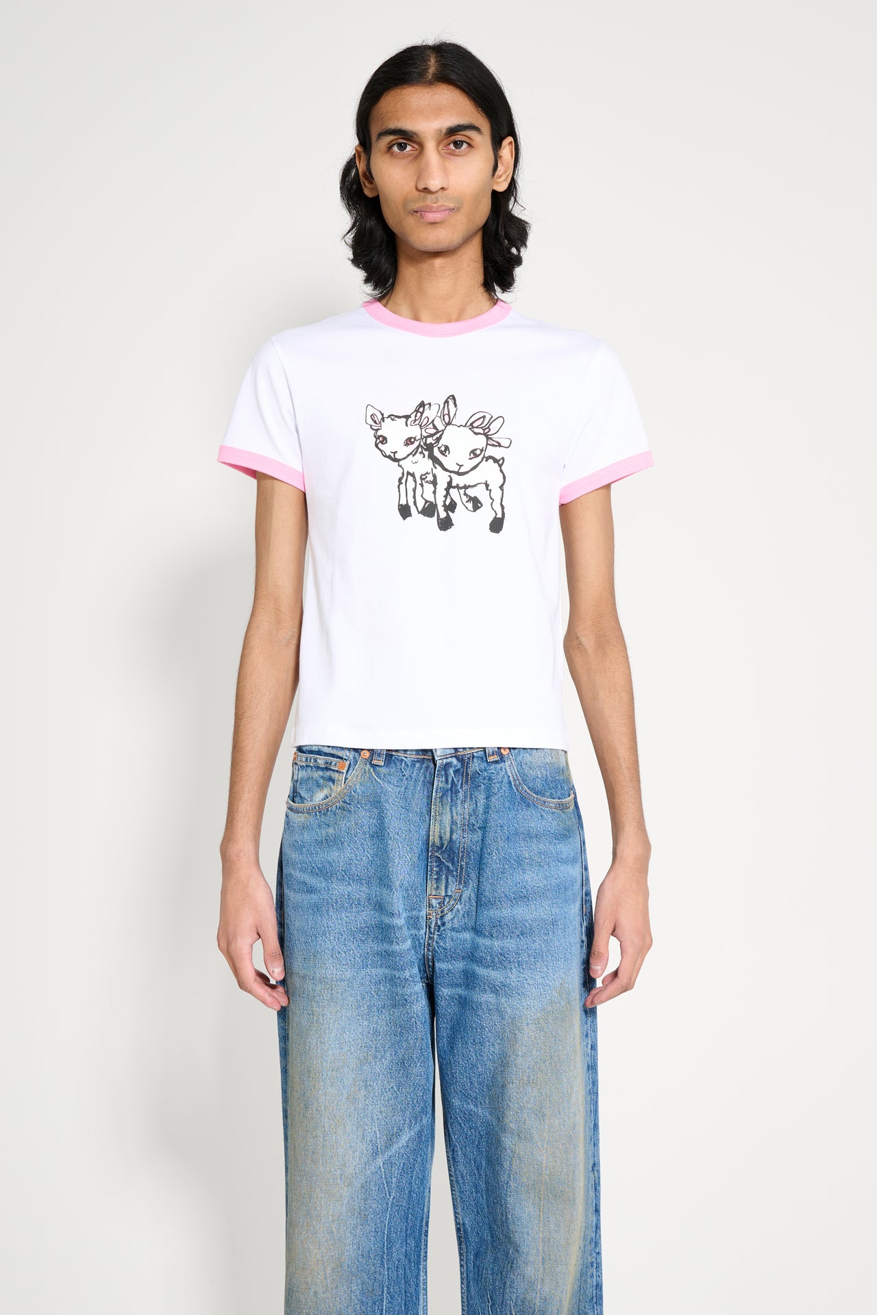 Sky High Farm Eri Print Baby Tee White