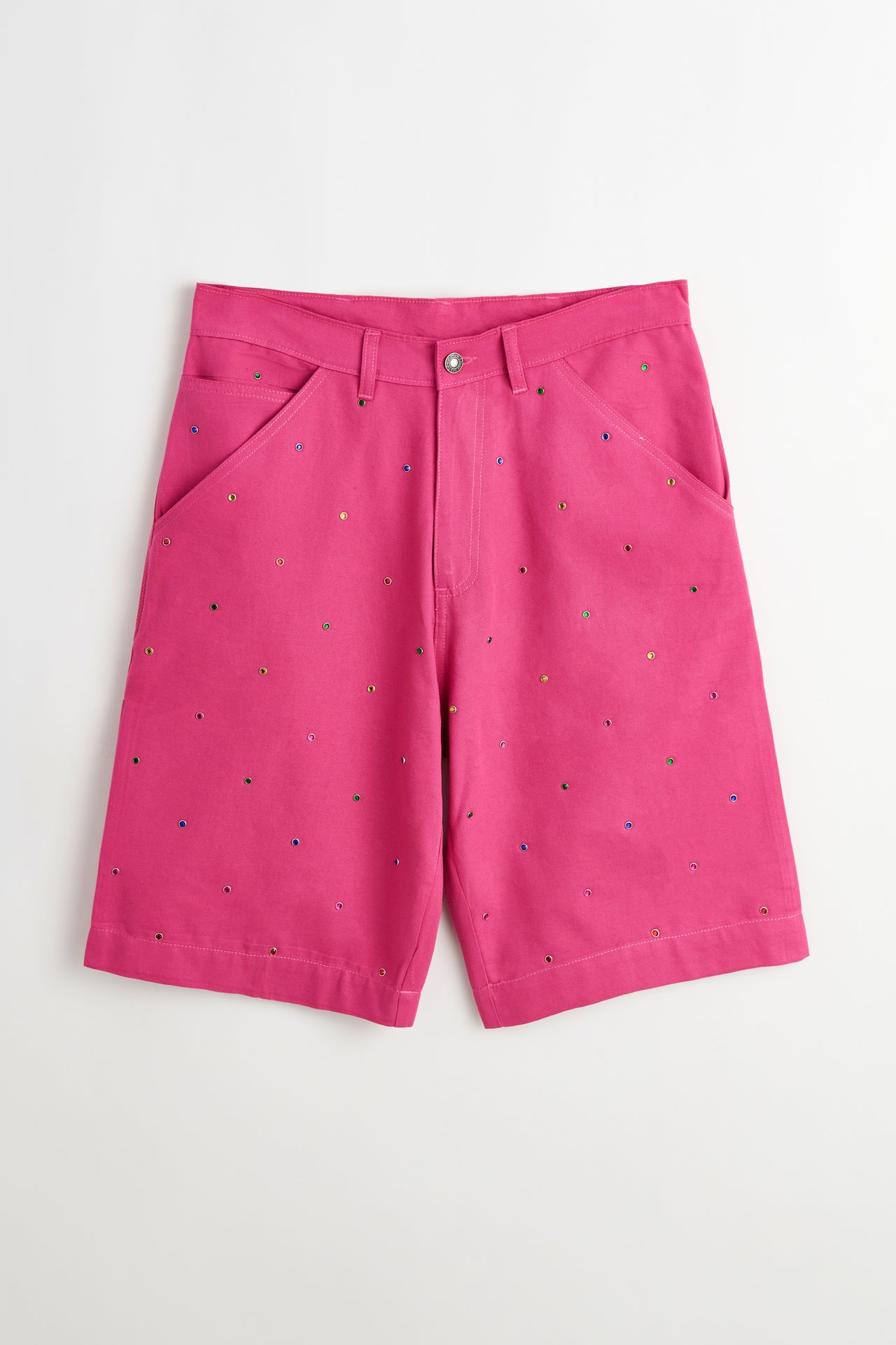 Sky High Farm Studded Work Shorts Pink