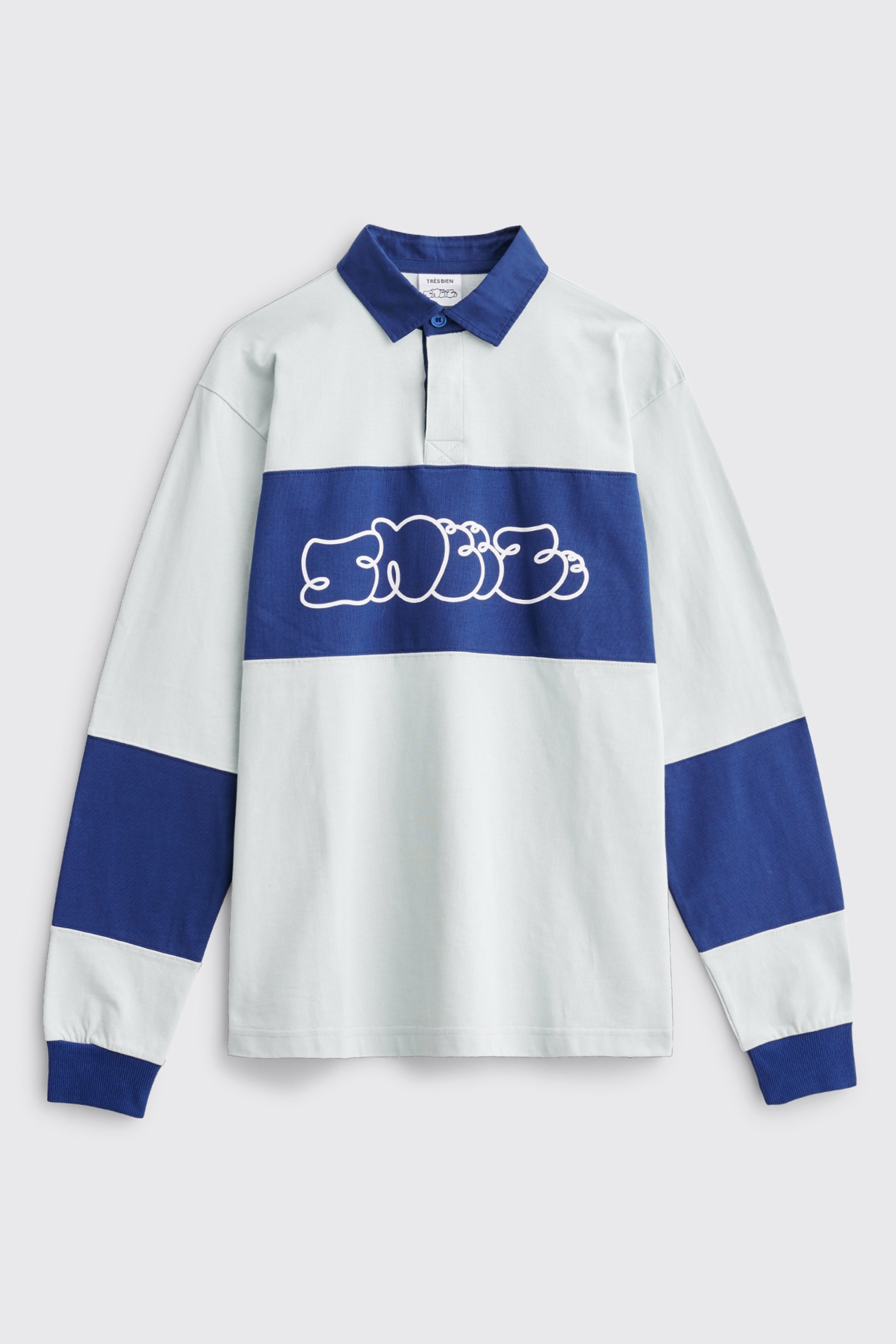 Très Bien / Sneeze Block Rugby Sweater Navy / Light Grey