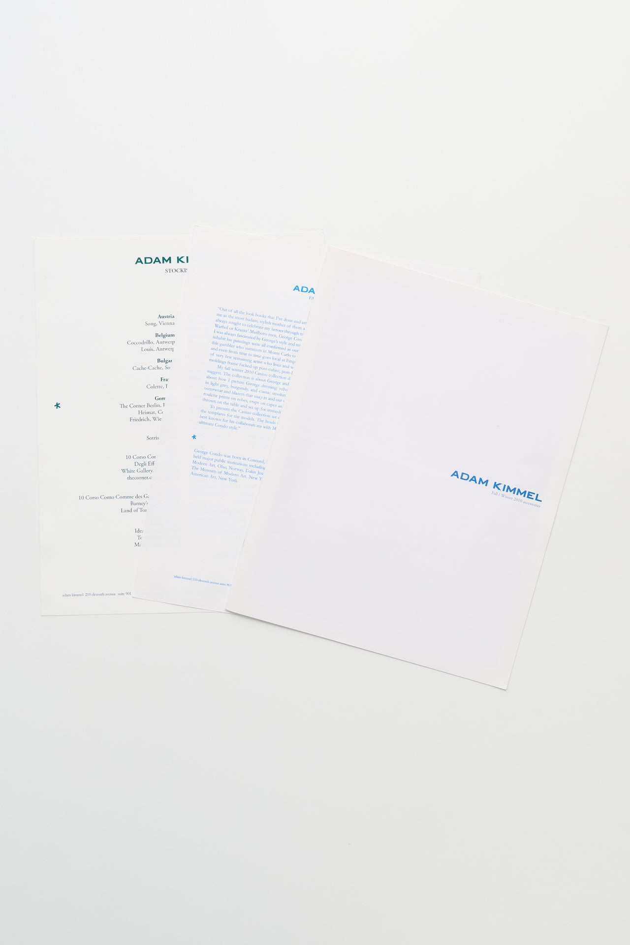 Adam Kimmel Assorted Lookbooks