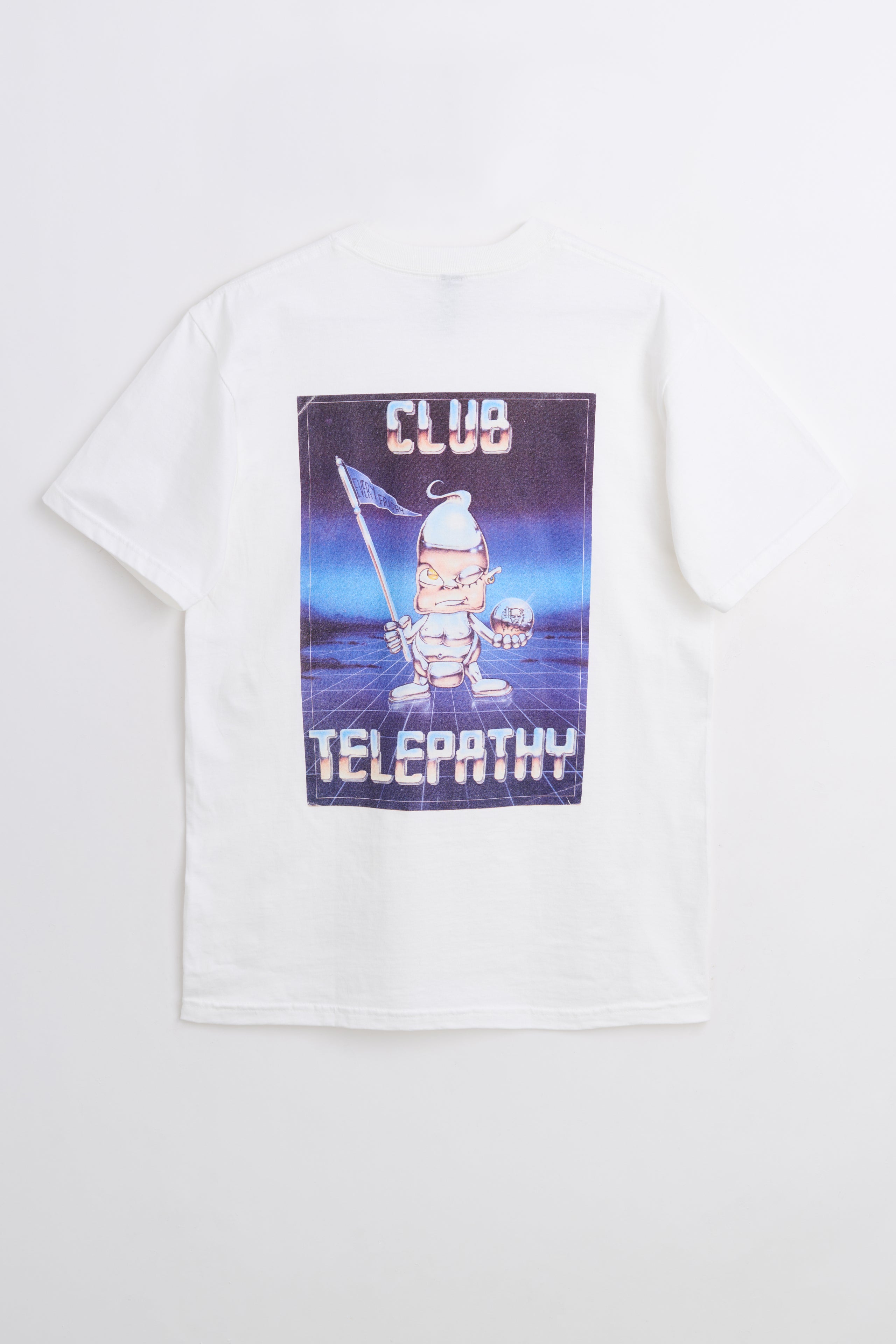 Club Telepathy Flyer T-shirt White