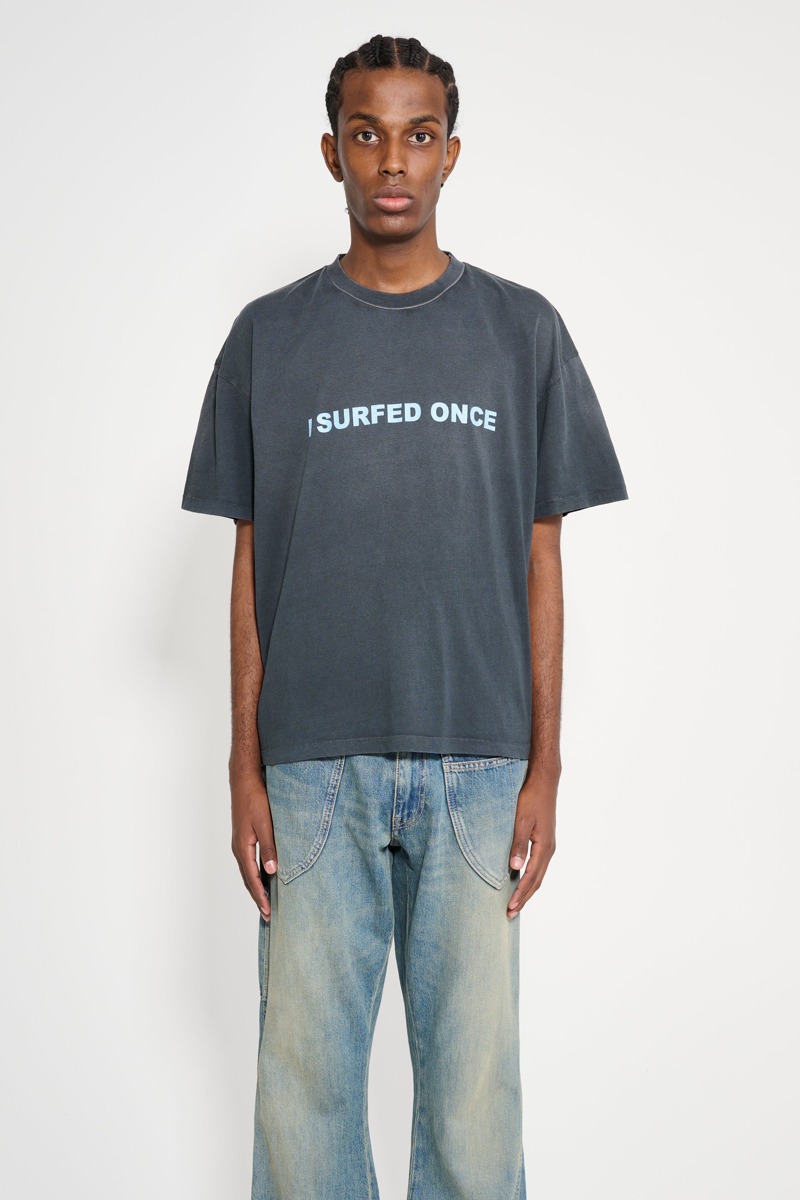 Stockholm Surfboard Club Glitter Printed T-Shirt Black