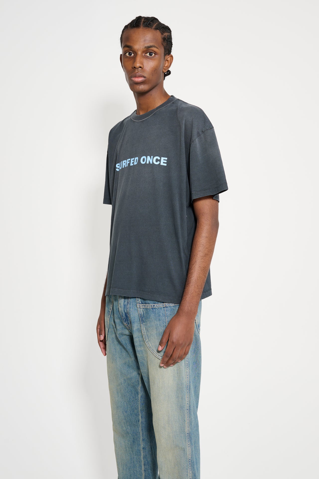 Stockholm Surfboard Club Glitter Printed T-Shirt Black