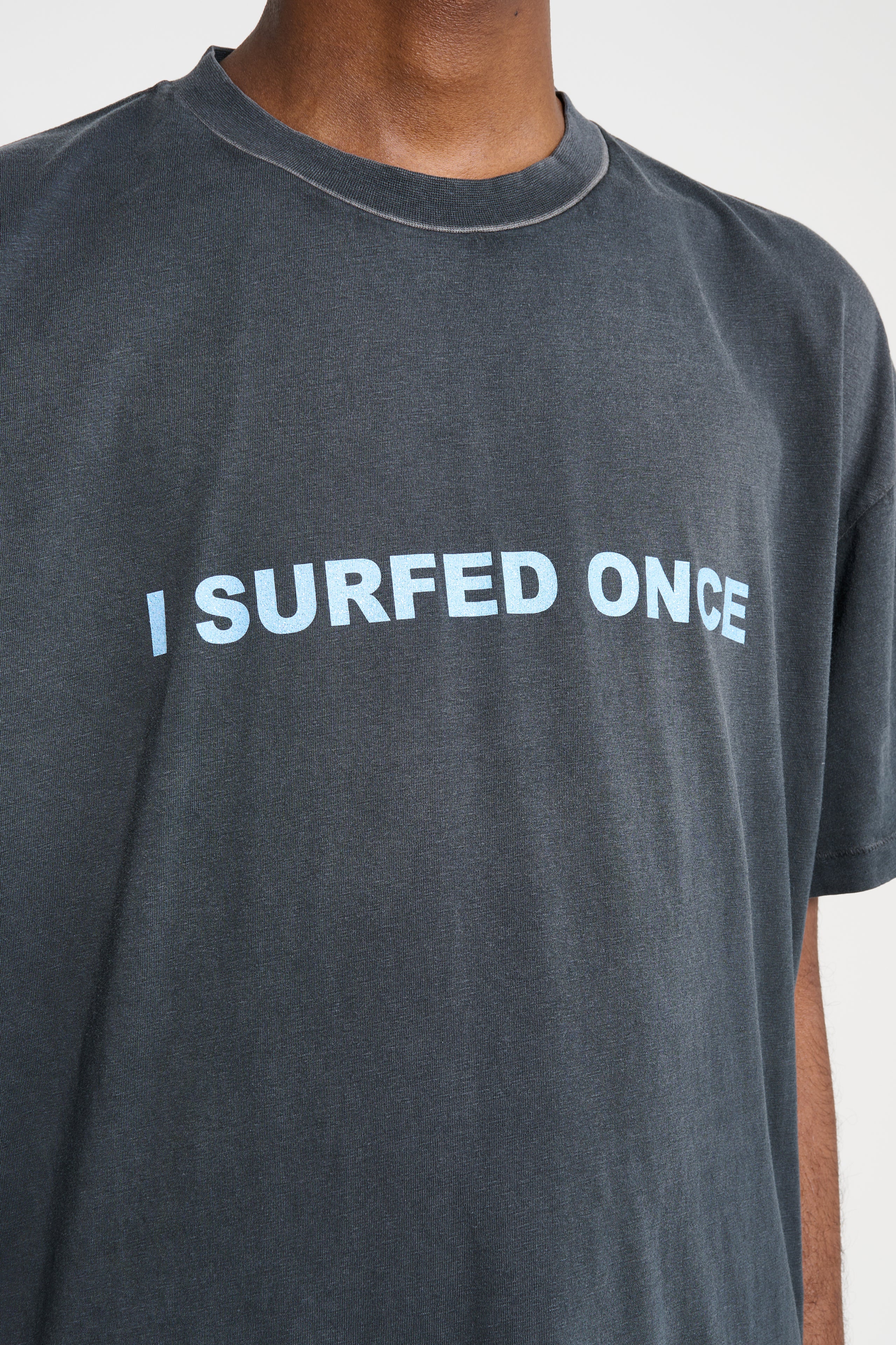 Stockholm Surfboard Club Glitter Printed T-Shirt Black
