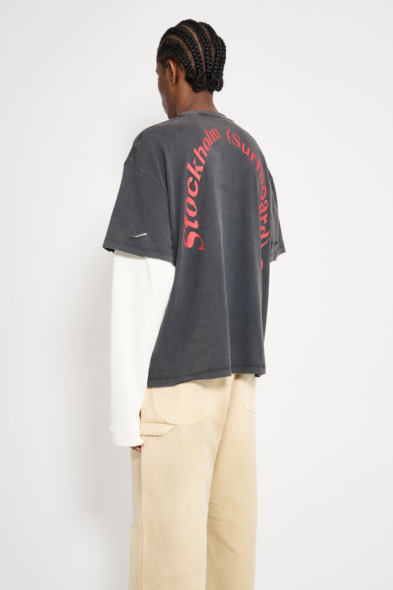 Stockholm Surfboard Club Back Logo Layered T-shirt Black