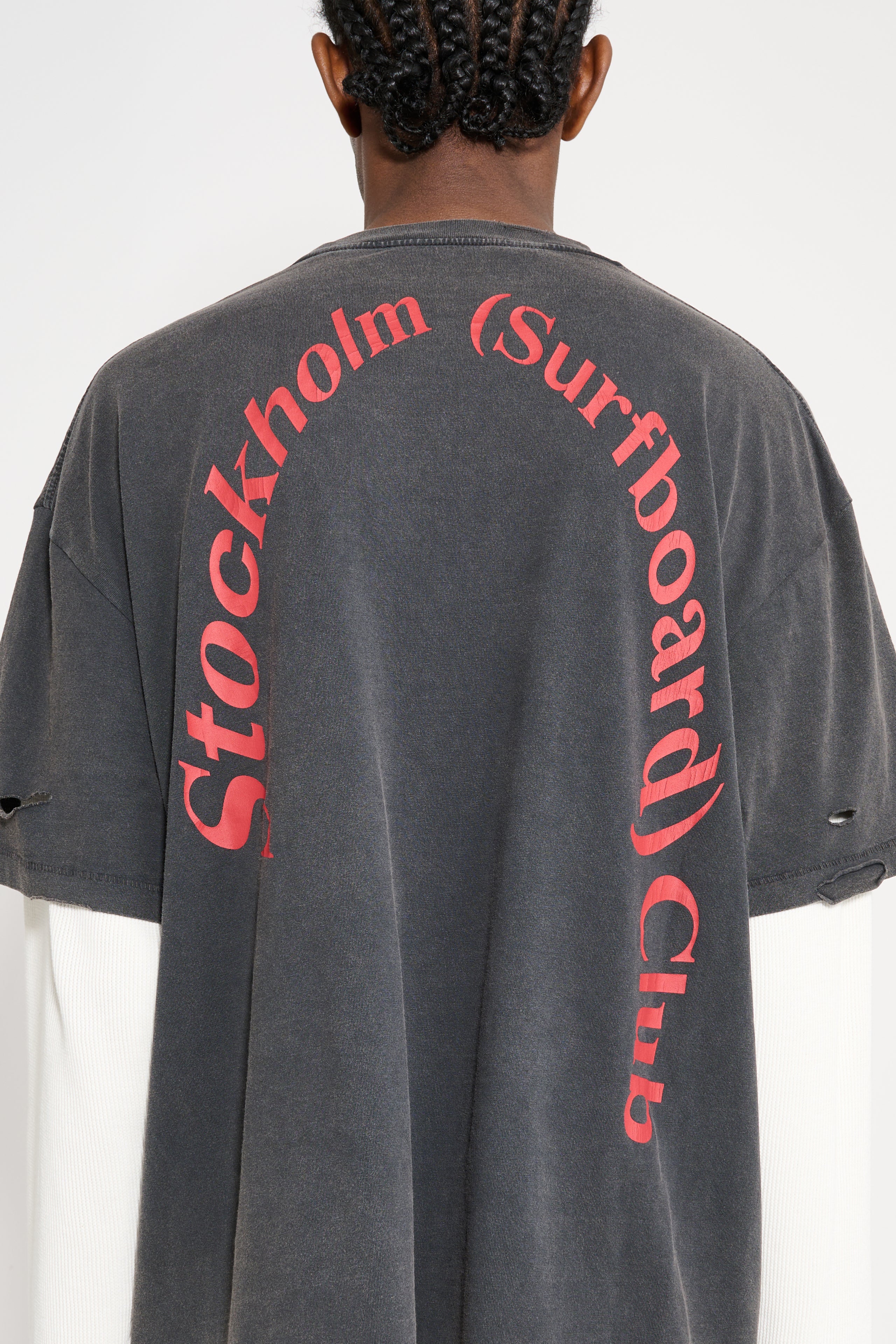 Stockholm Surfboard Club Back Logo Layered T-shirt Black