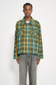 Stockholm Surfboard Club Flannel Overshirt Mustard Check