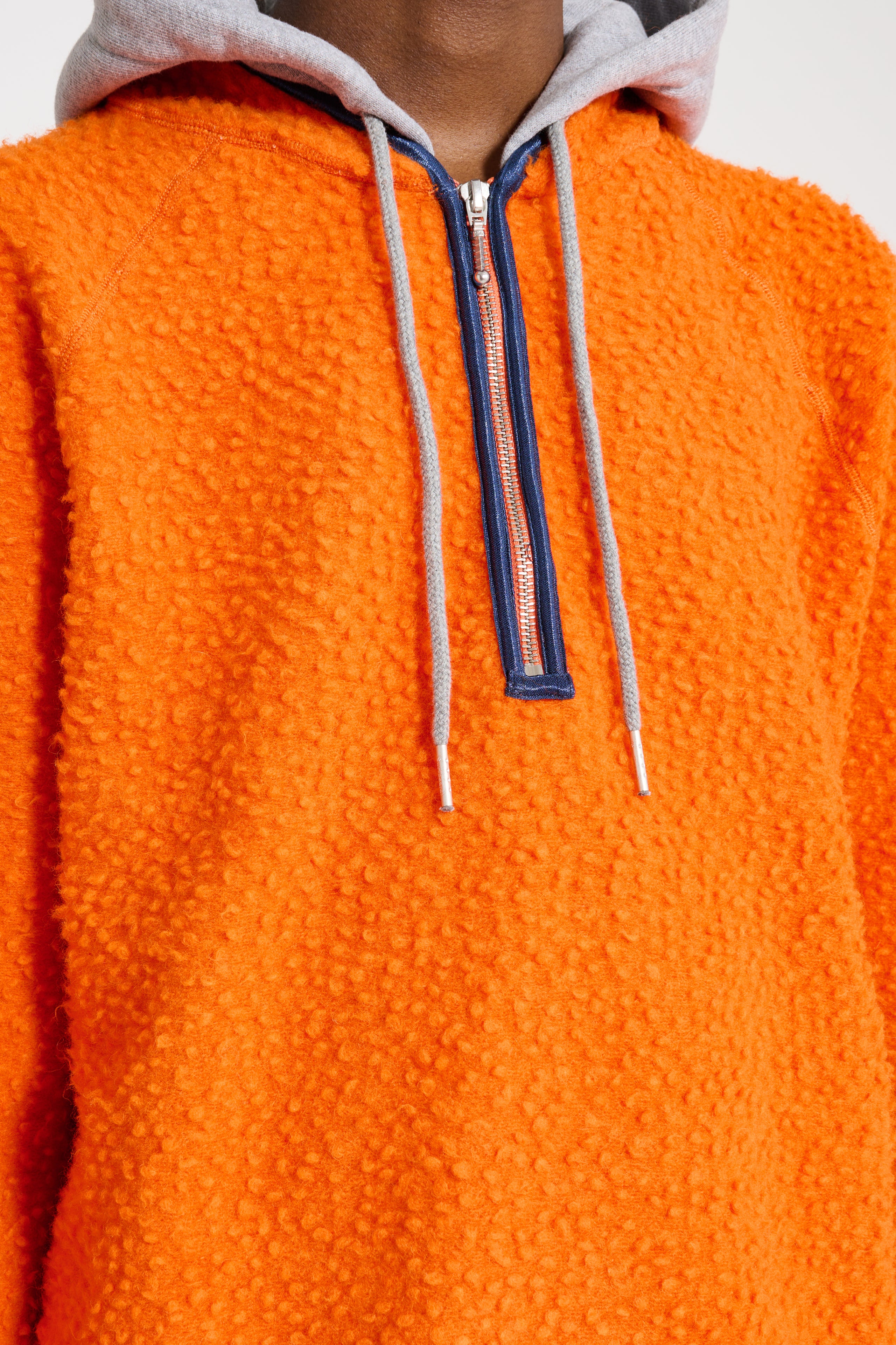Stockholm Surfboard Wool Pile Hoodie Orange