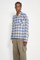 Stockholm Surfboard Club Flannel Overshirt Blue Check
