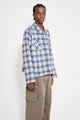 Stockholm Surfboard Club Flannel Overshirt Blue Check