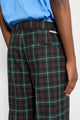 Stockholm Surfboard Club Tailored Bootcut Trousers Green Check