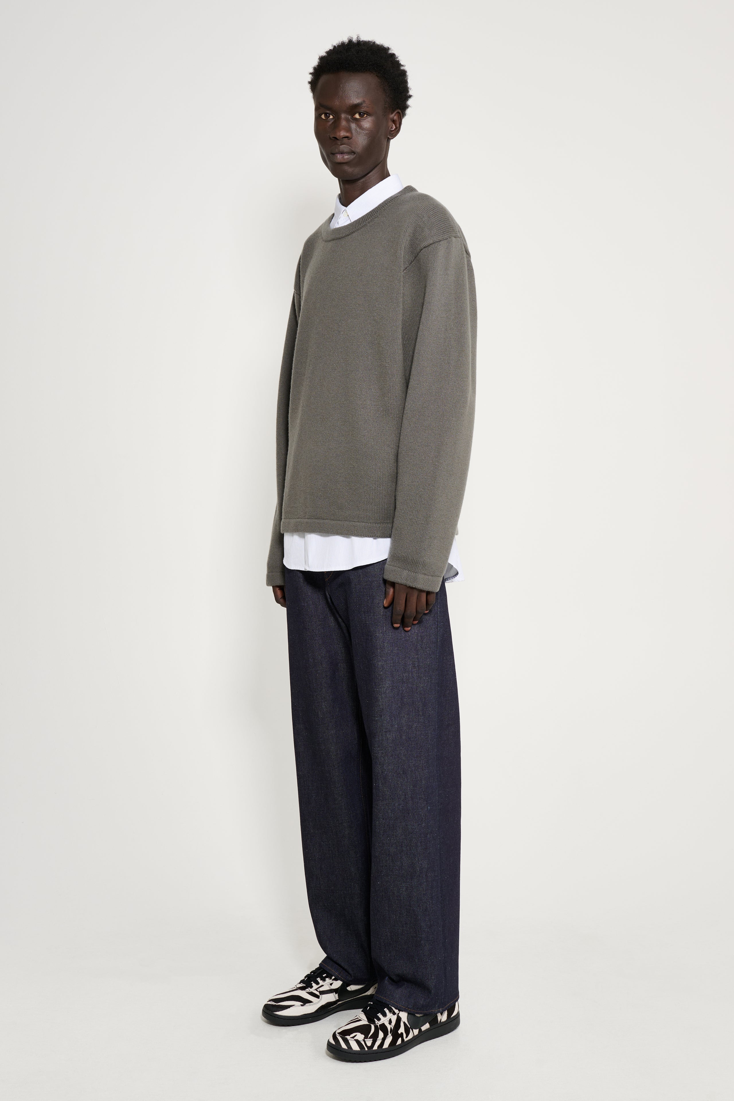 Stone Island Denim Research Loose Leg Jeans Raw Indigo