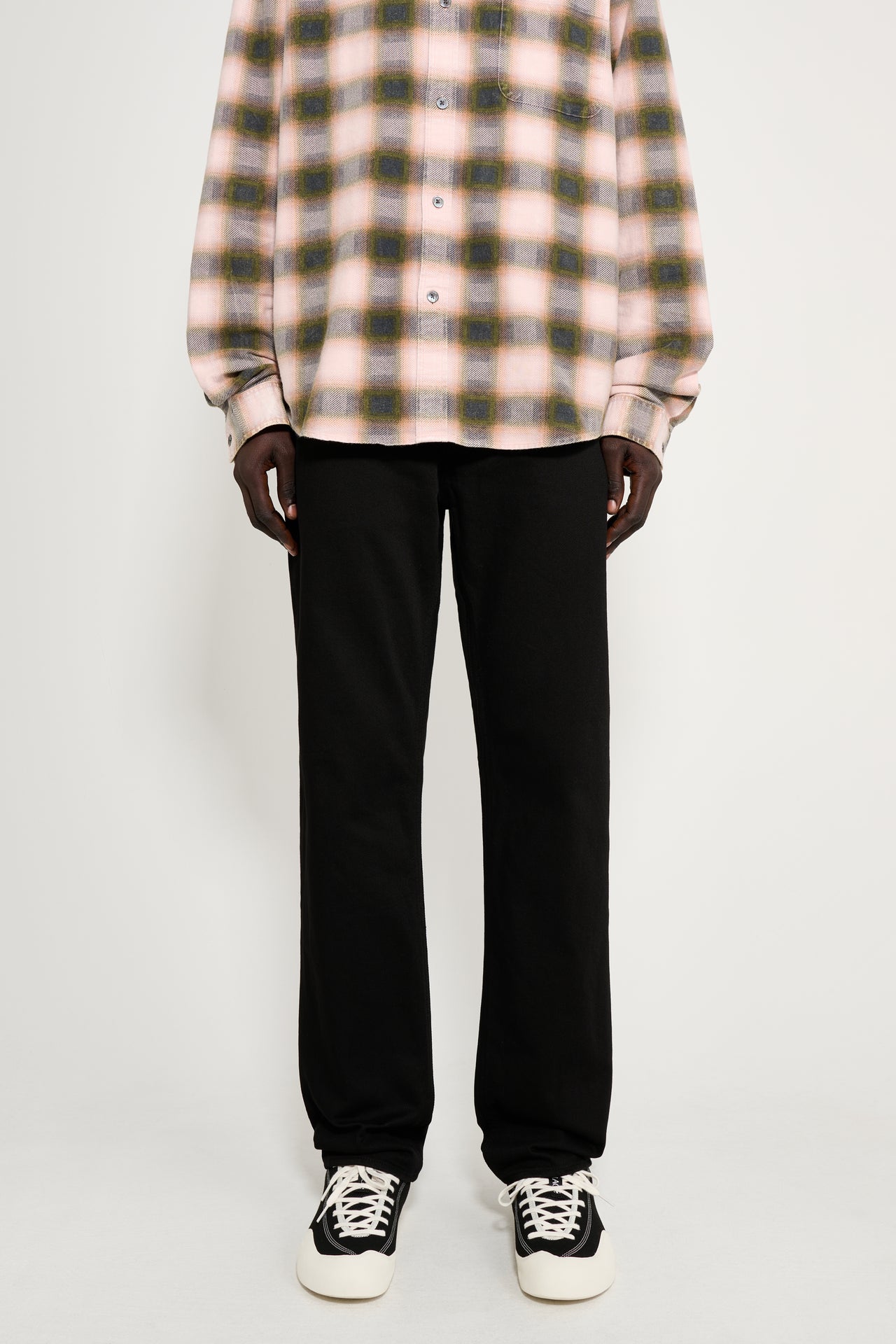 Stone Island Denim Research Straight Leg Jeans Bull Denim-TC Black