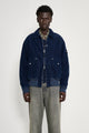 Stone Island Denim Research Corduroy Bomber Jacket Indigo
