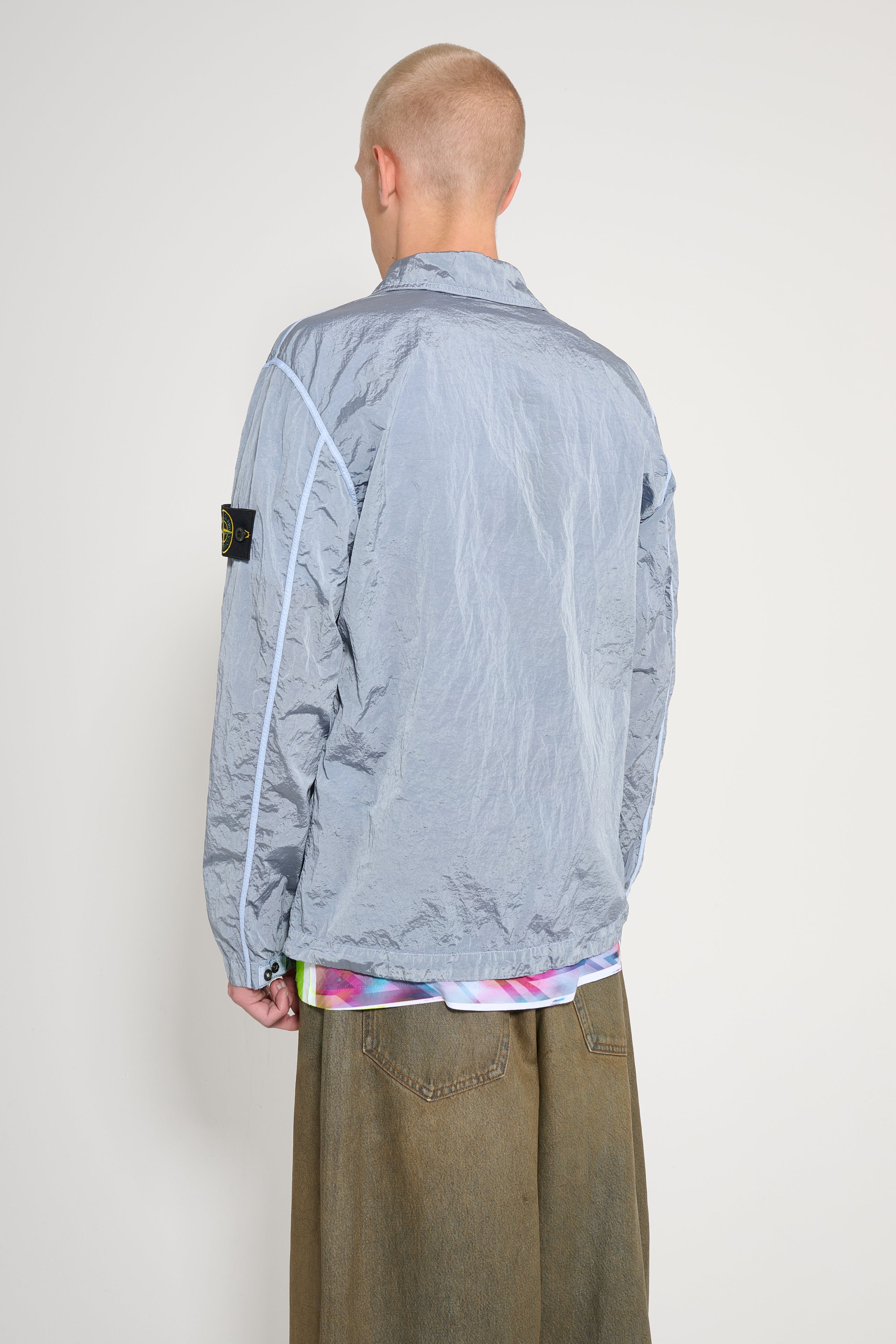 Stone Island Metal Nylon Overshirt Sky Blue