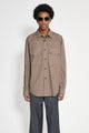Stone Island Relaxed Fit Long Sleeve Shirt Walnut