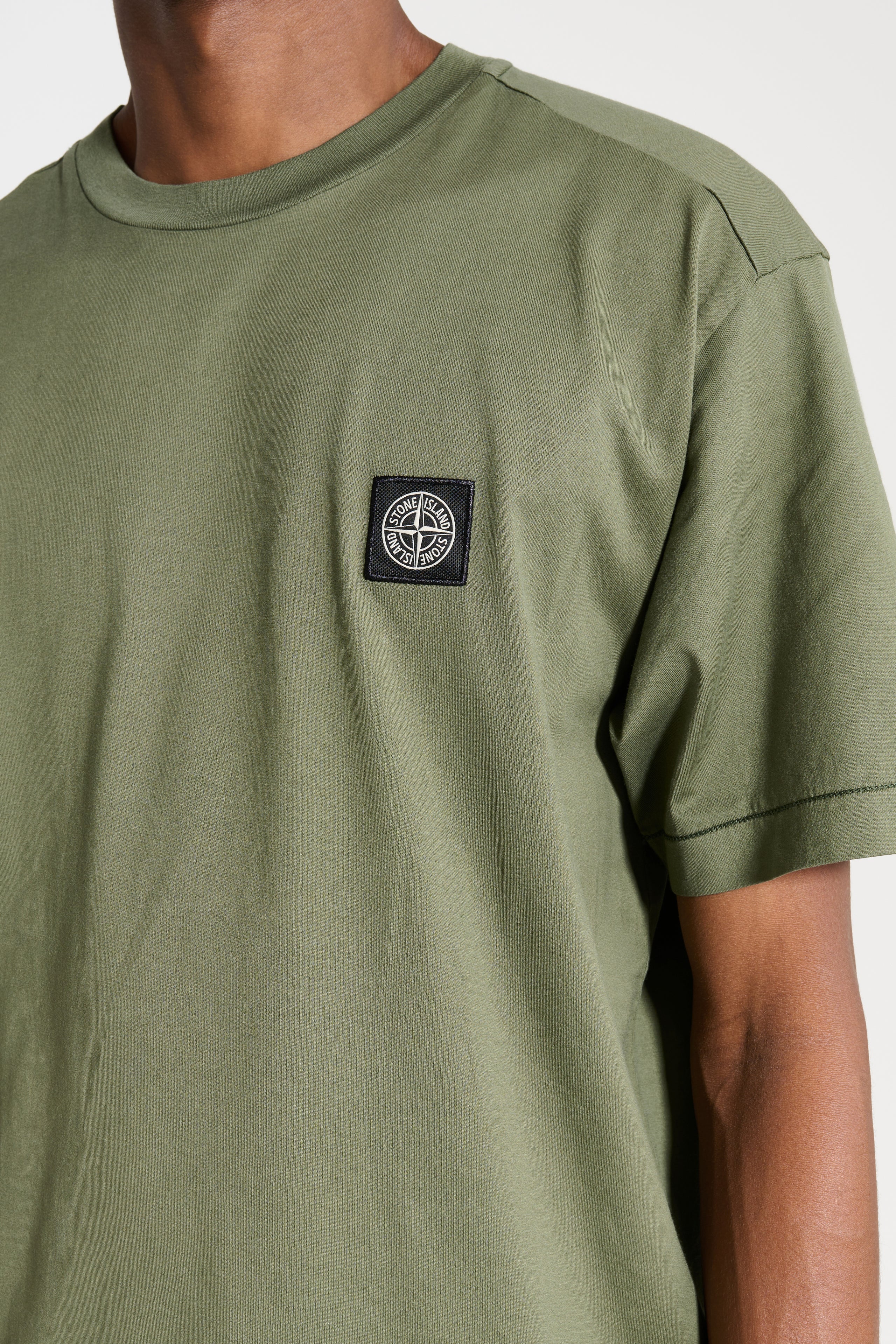 Stone Island Compass Patch Logo T-shirt Musk