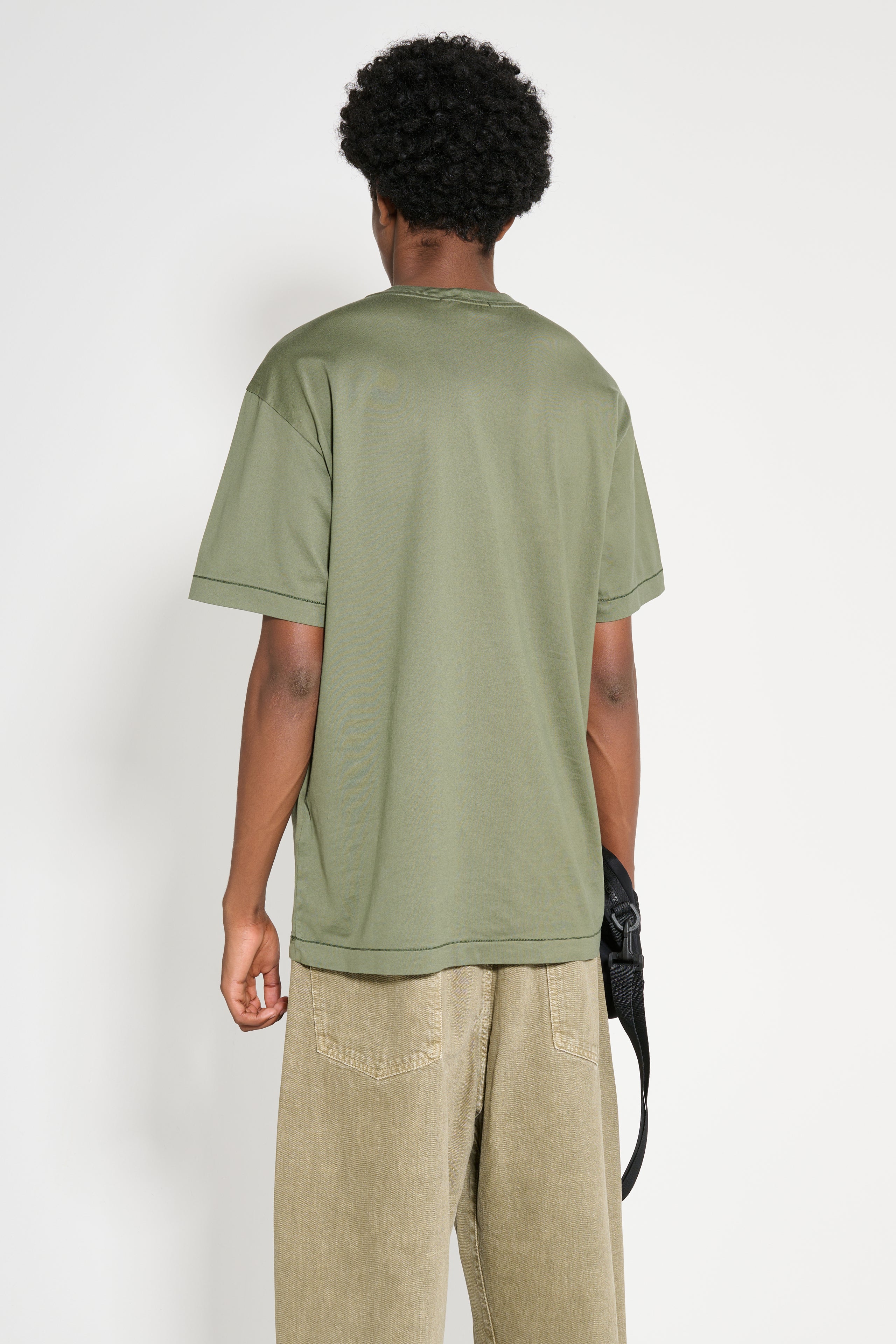 Stone Island Compass Patch Logo T-shirt Musk