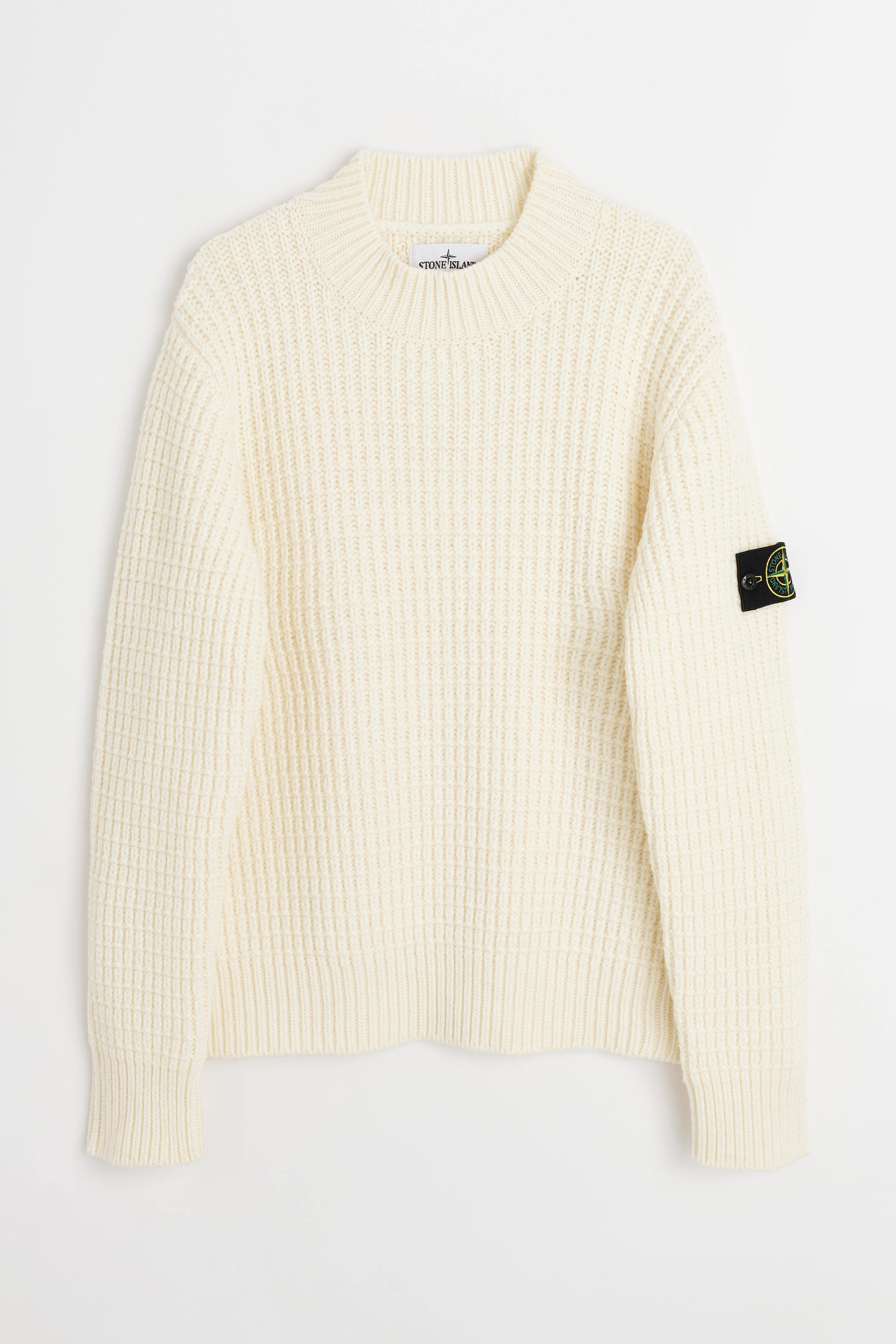 Stone Island Knitted Double Weave Sweater Natural