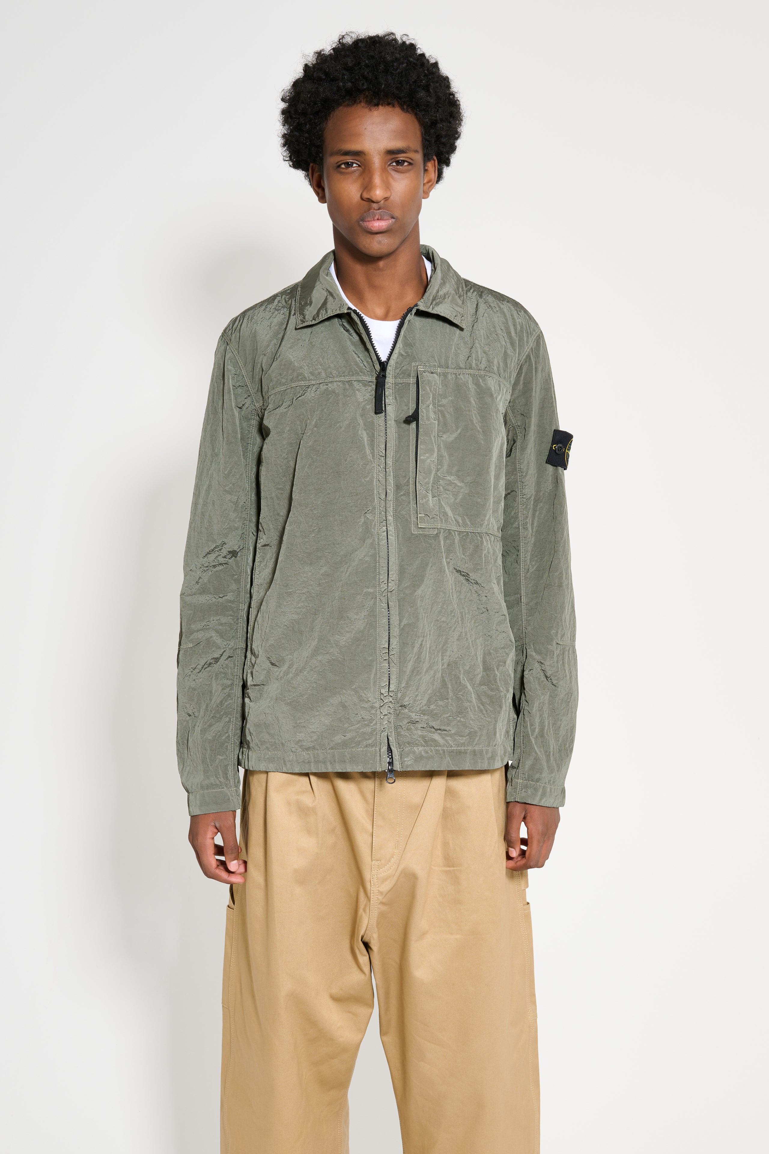 Stone Island Zip Overshirt Musk