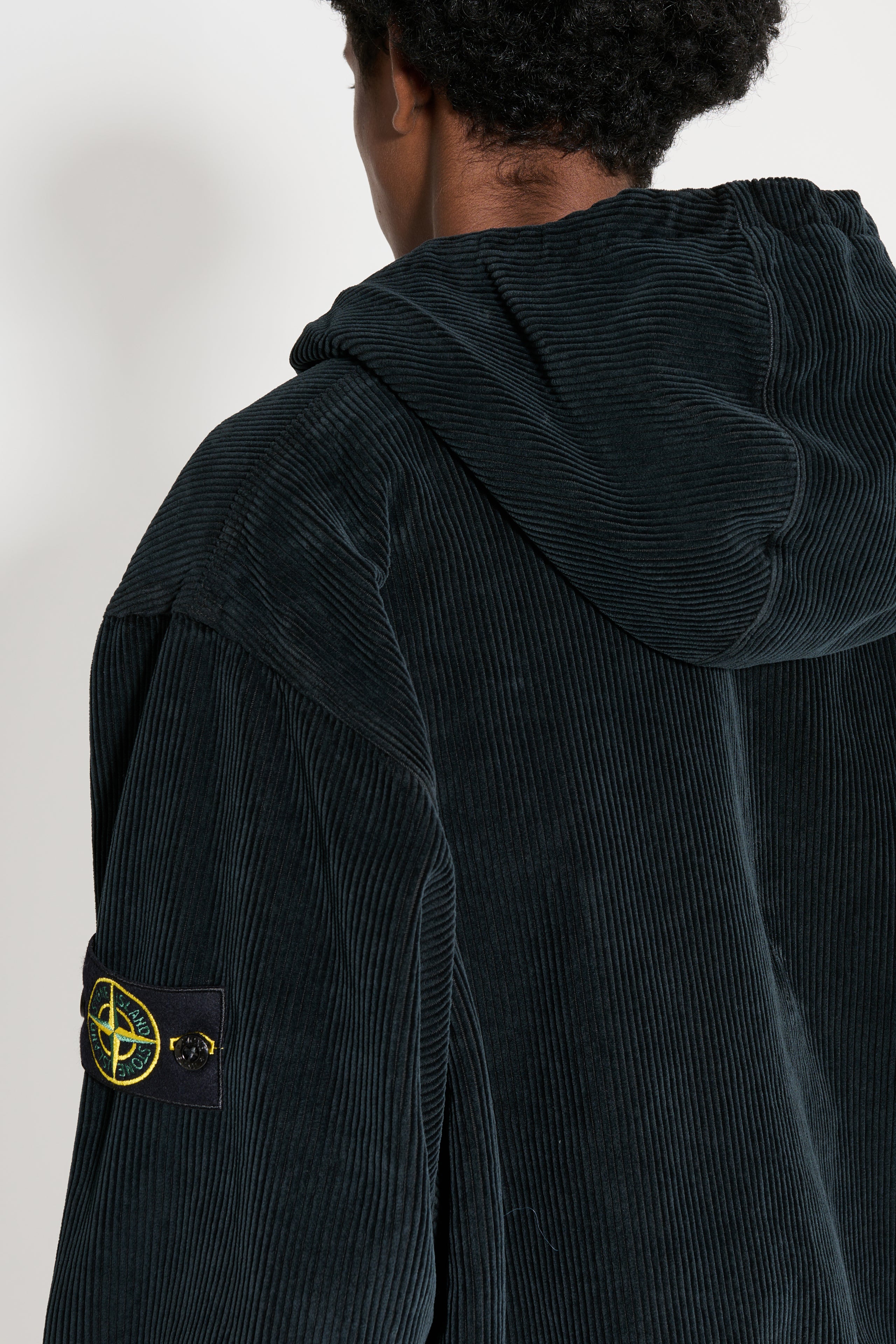 Stone Island Hooded Overshirt Black