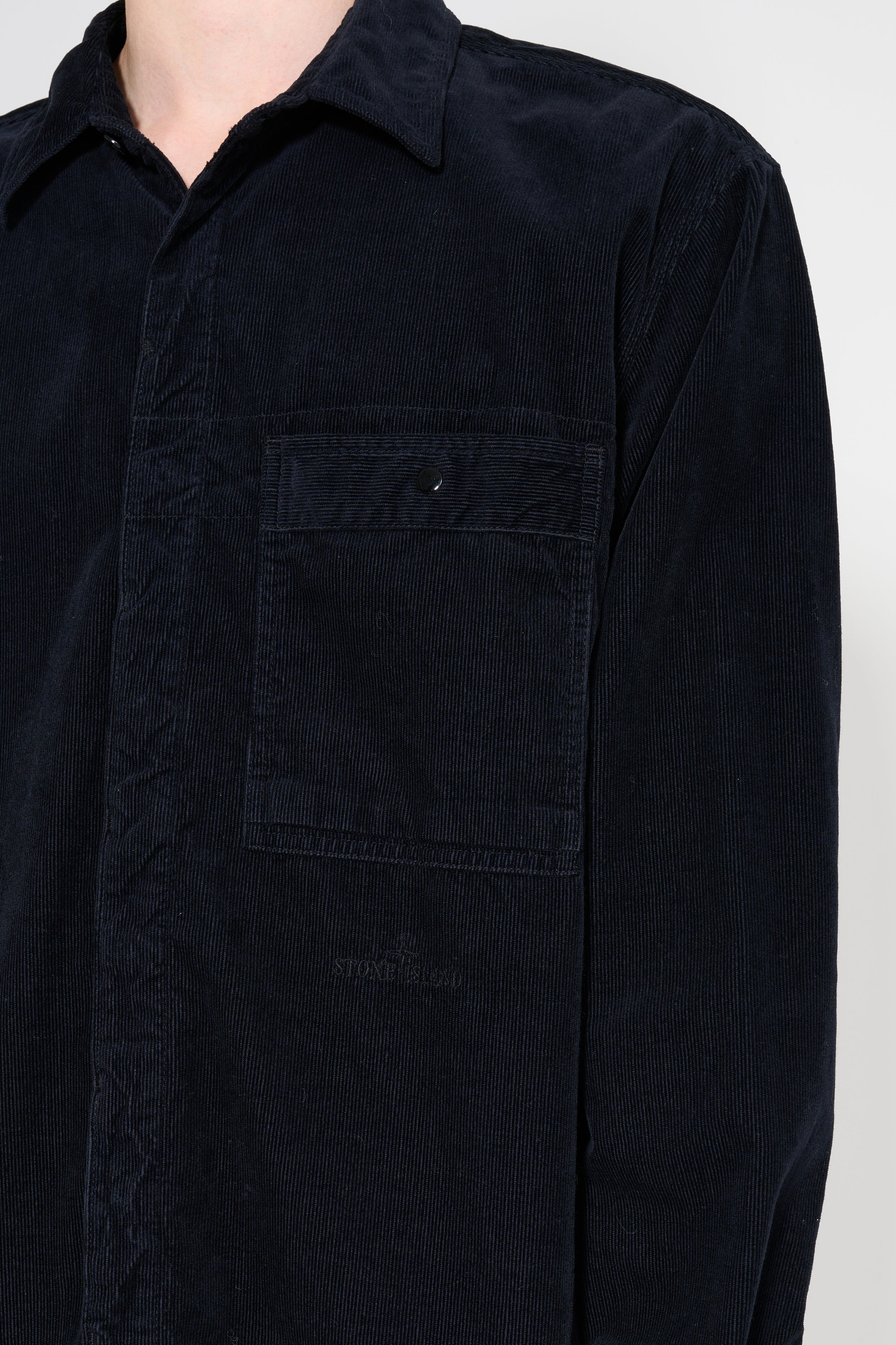 Stone Island Relaxed Fit Long Sleeve Shirt Corduroy Navy