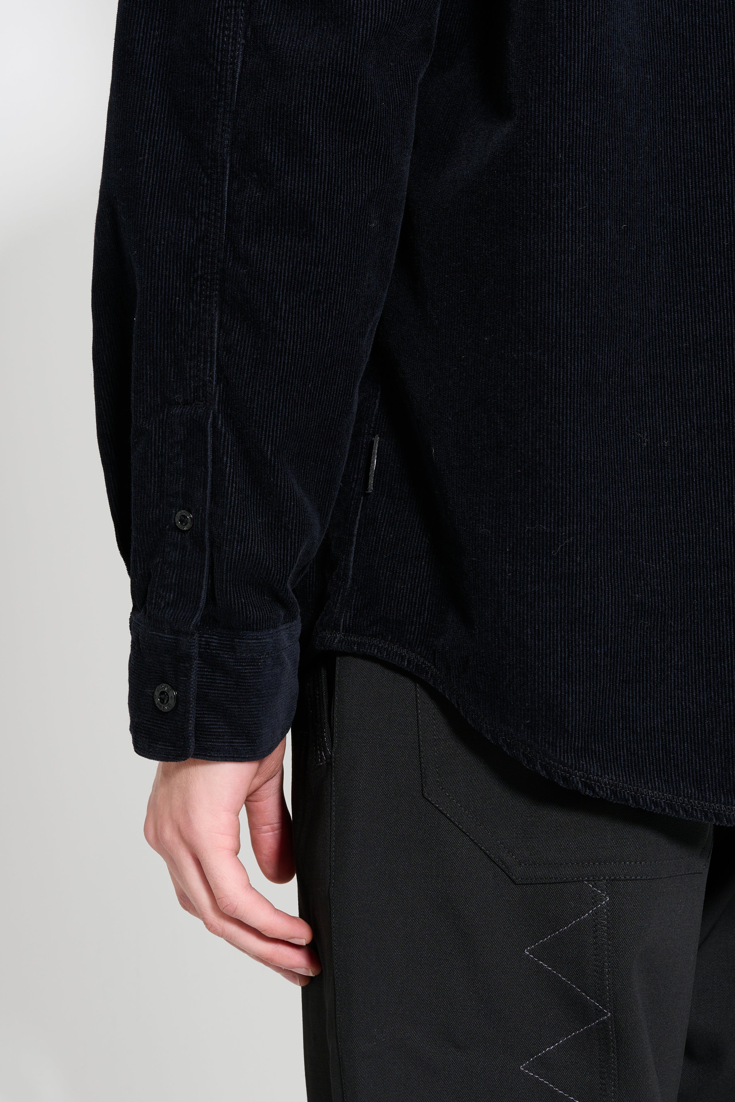 Stone Island Relaxed Fit Long Sleeve Shirt Corduroy Navy