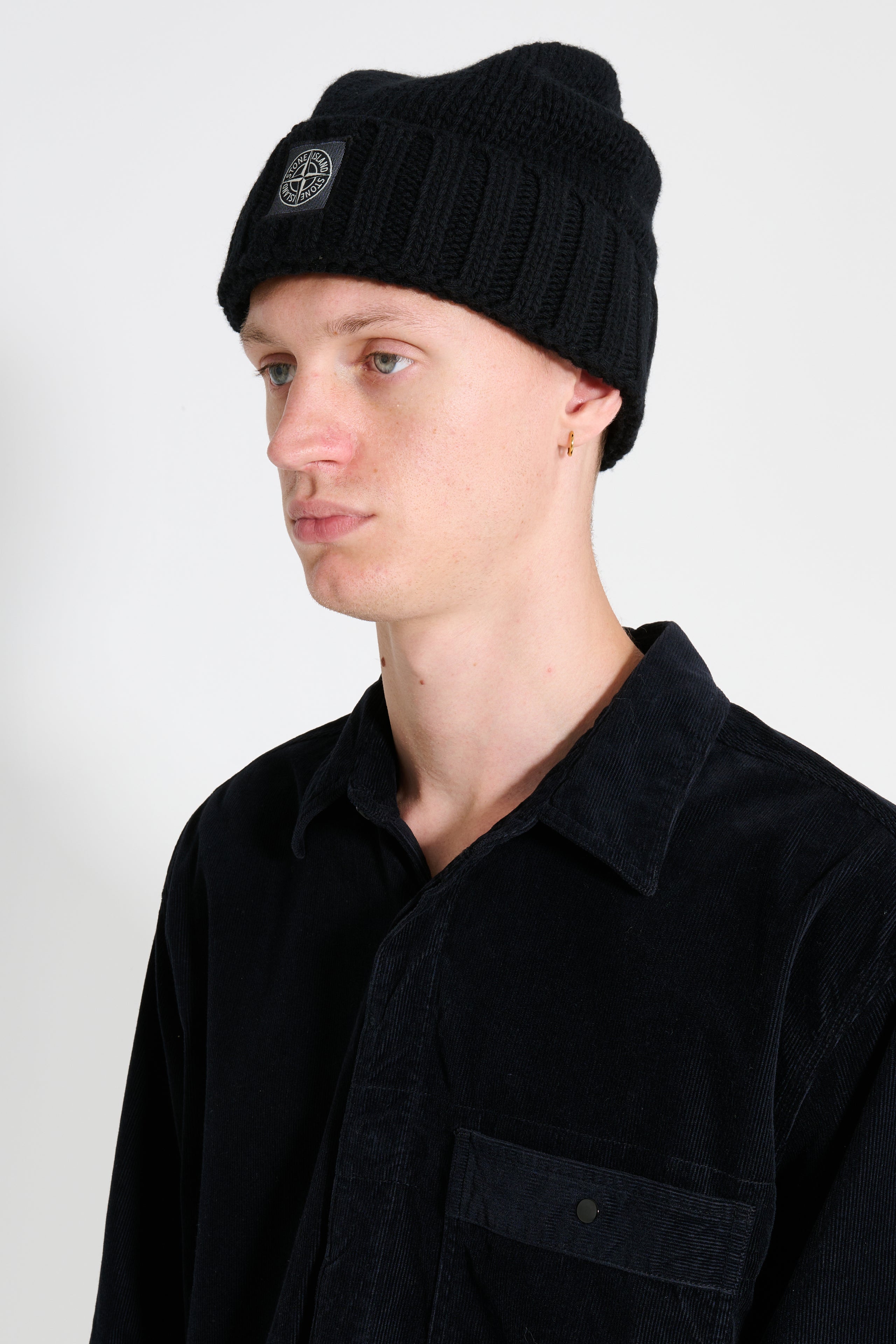 Stone Island Knitted Beanie Black