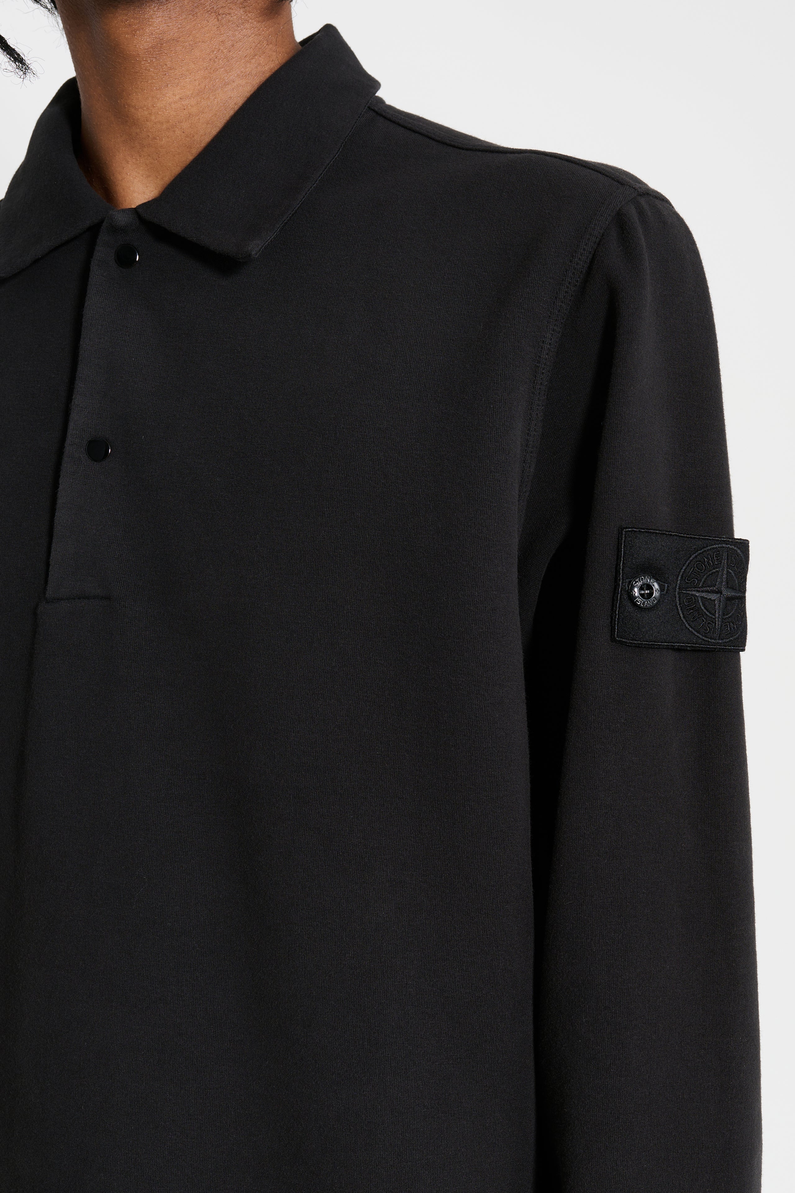 Stone Island Ghost Polo Sweatshirt Black