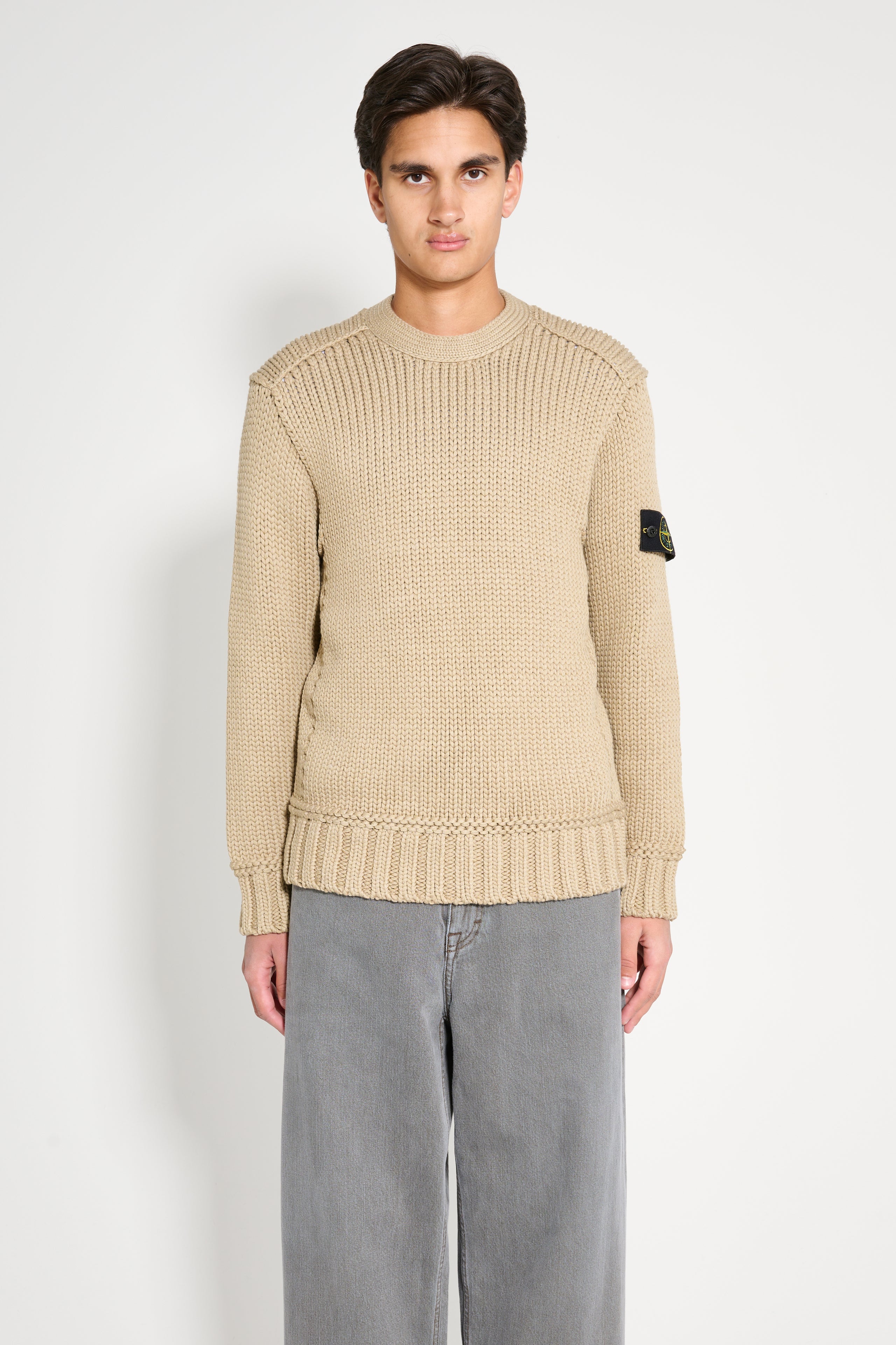 Stone Island Knitted Sweater Biscuit