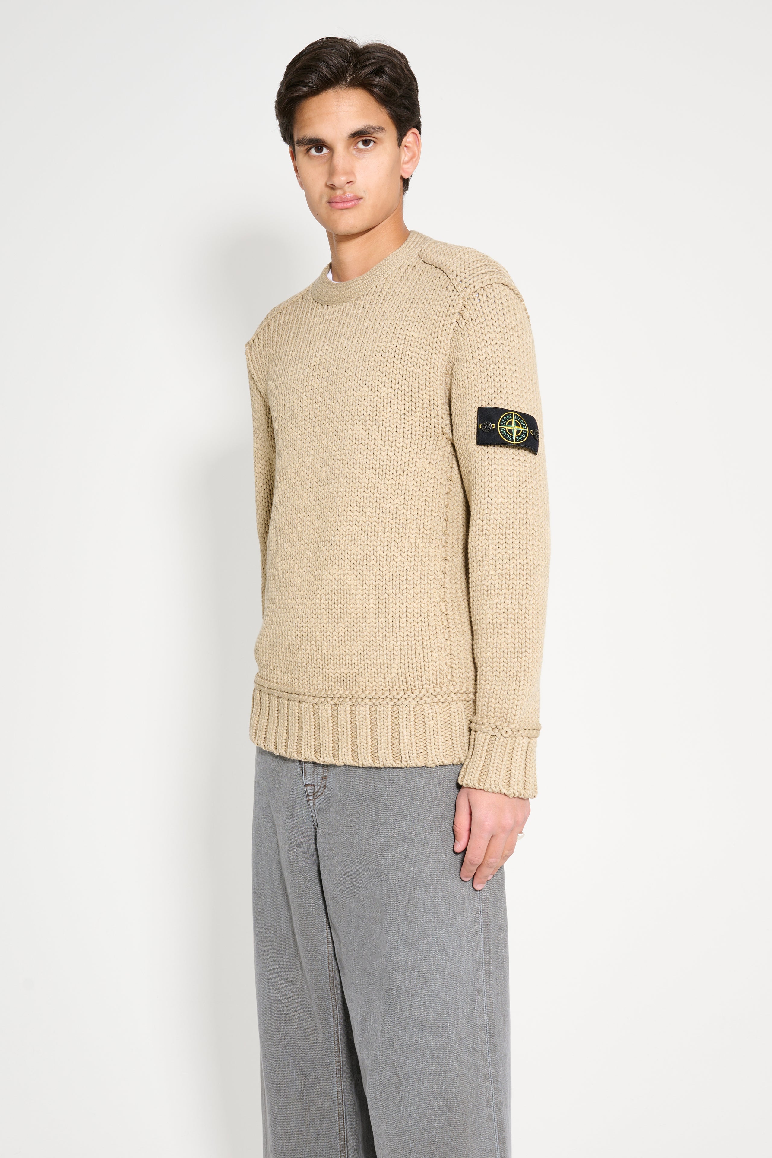 Stone Island Knitted Sweater Biscuit