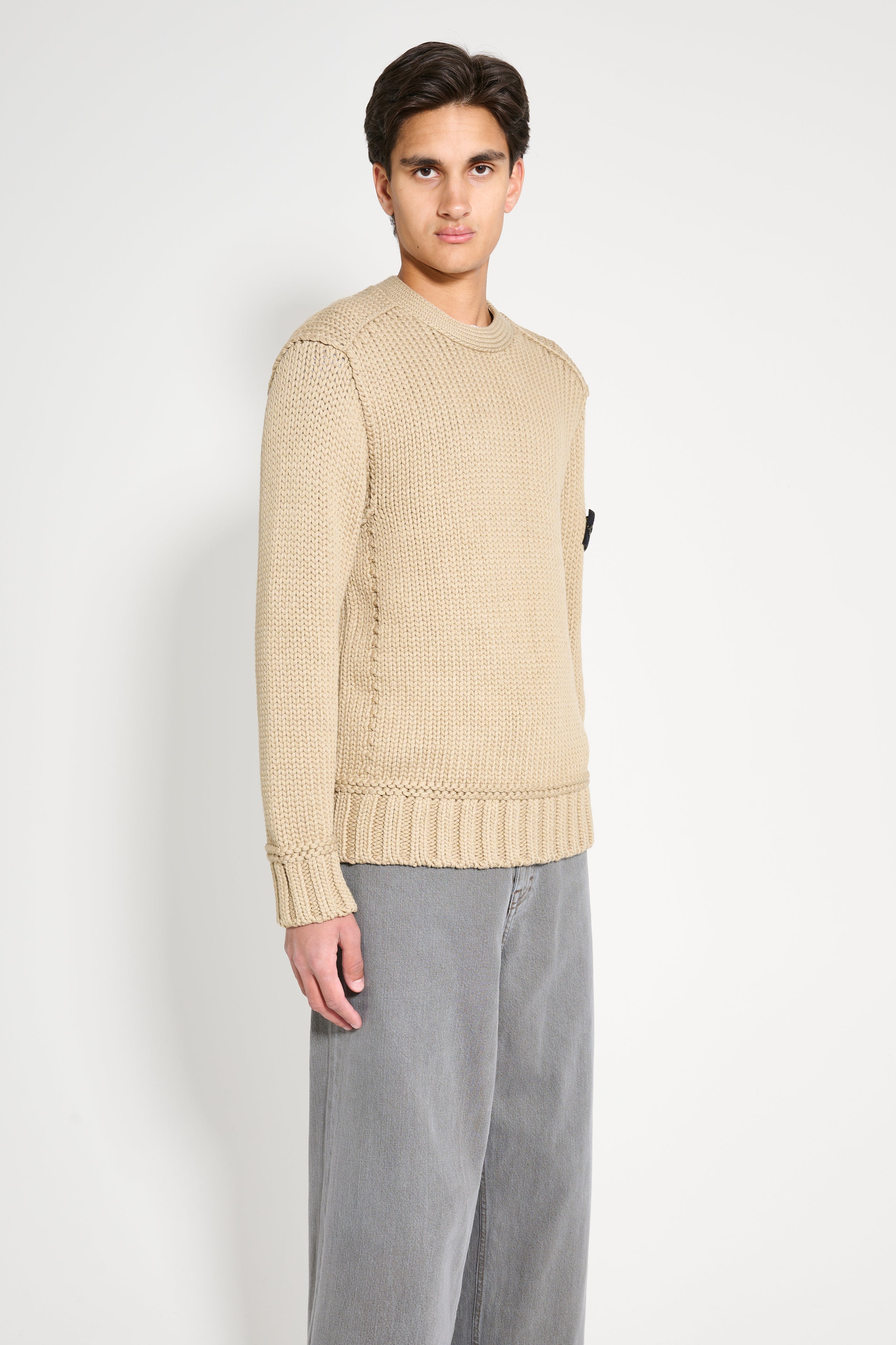 Stone Island Knitted Sweater Biscuit