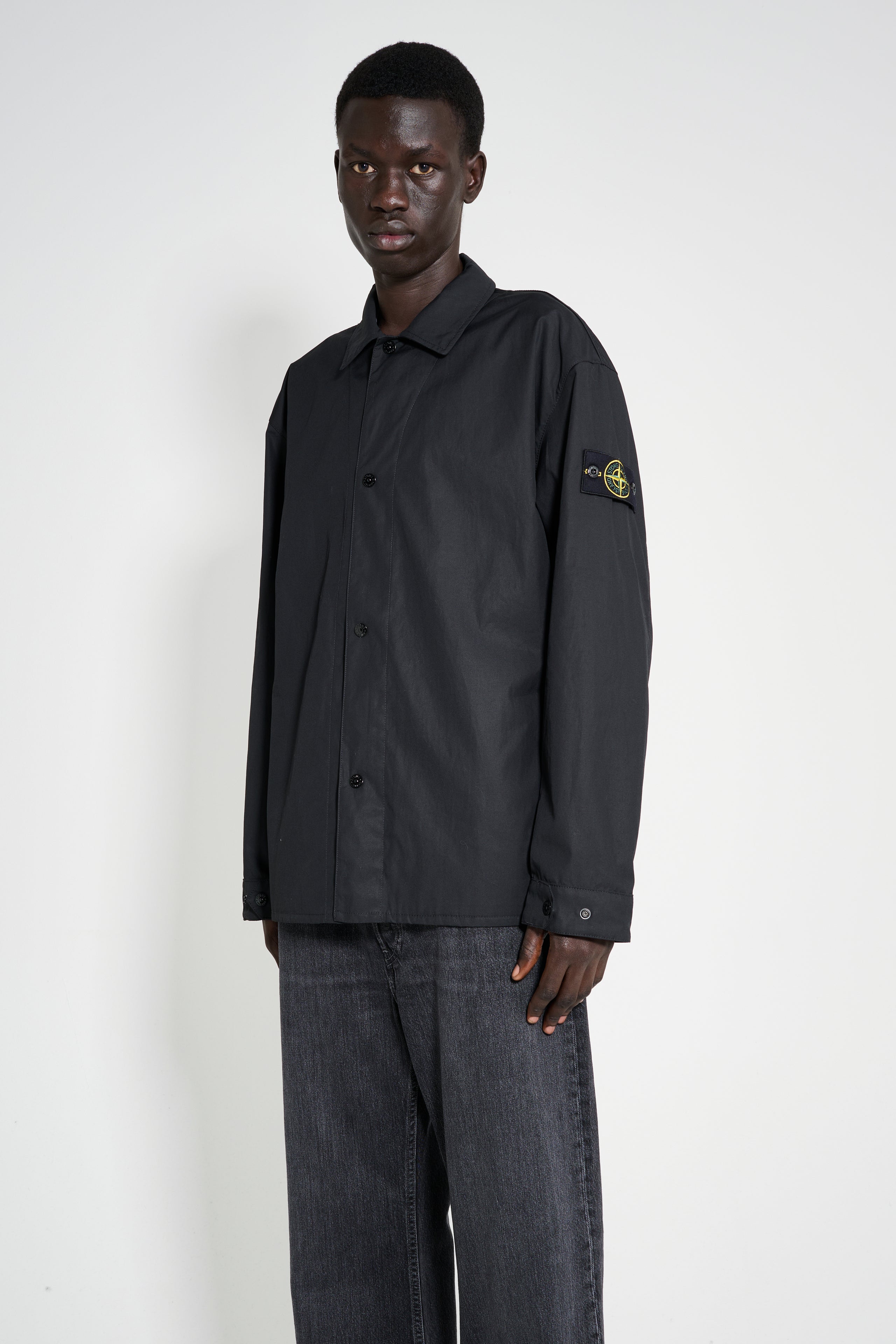 Stone Island Button Shirt Black