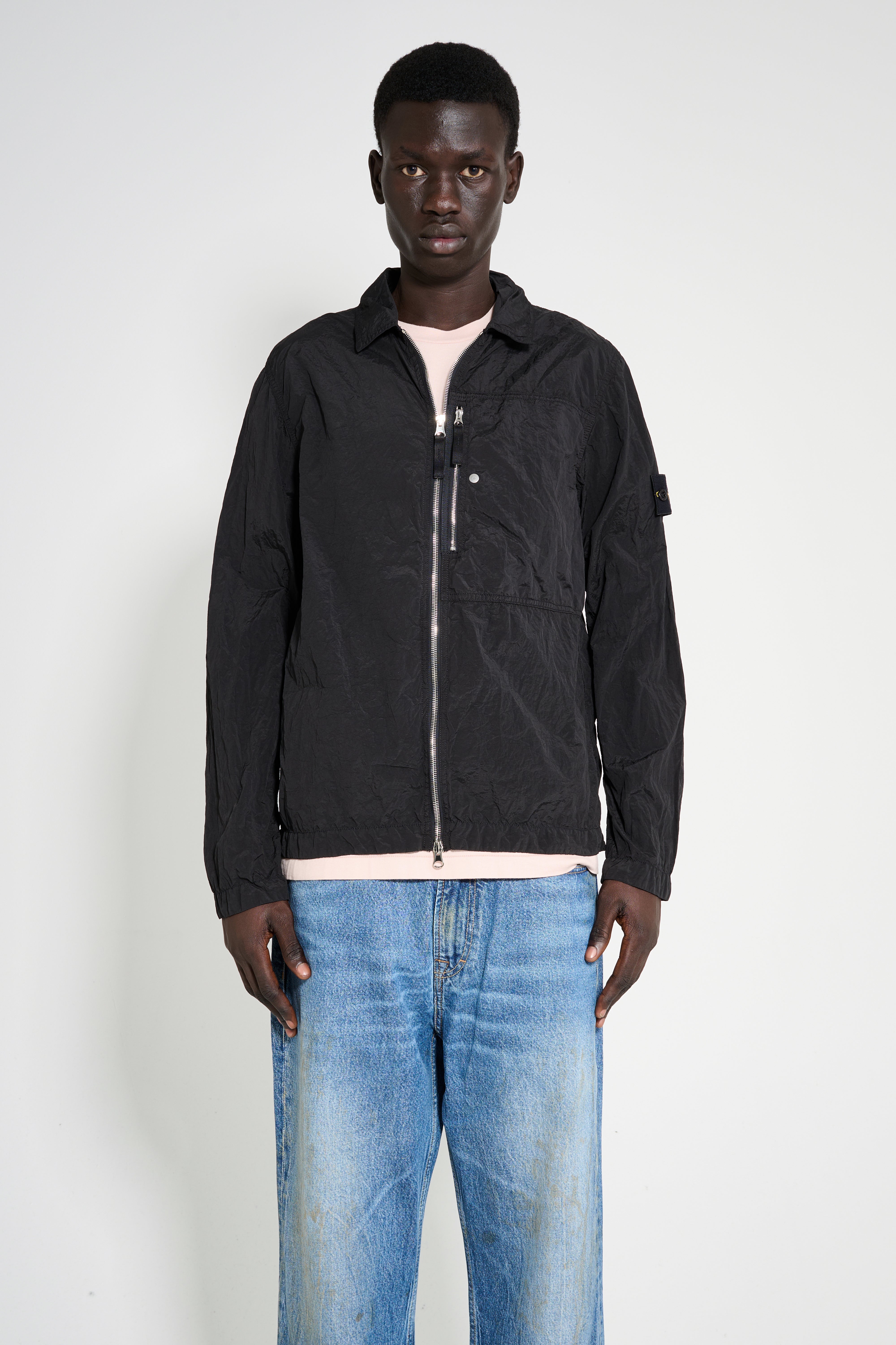 Stone Island Nylon Overshirt Black - Main Image