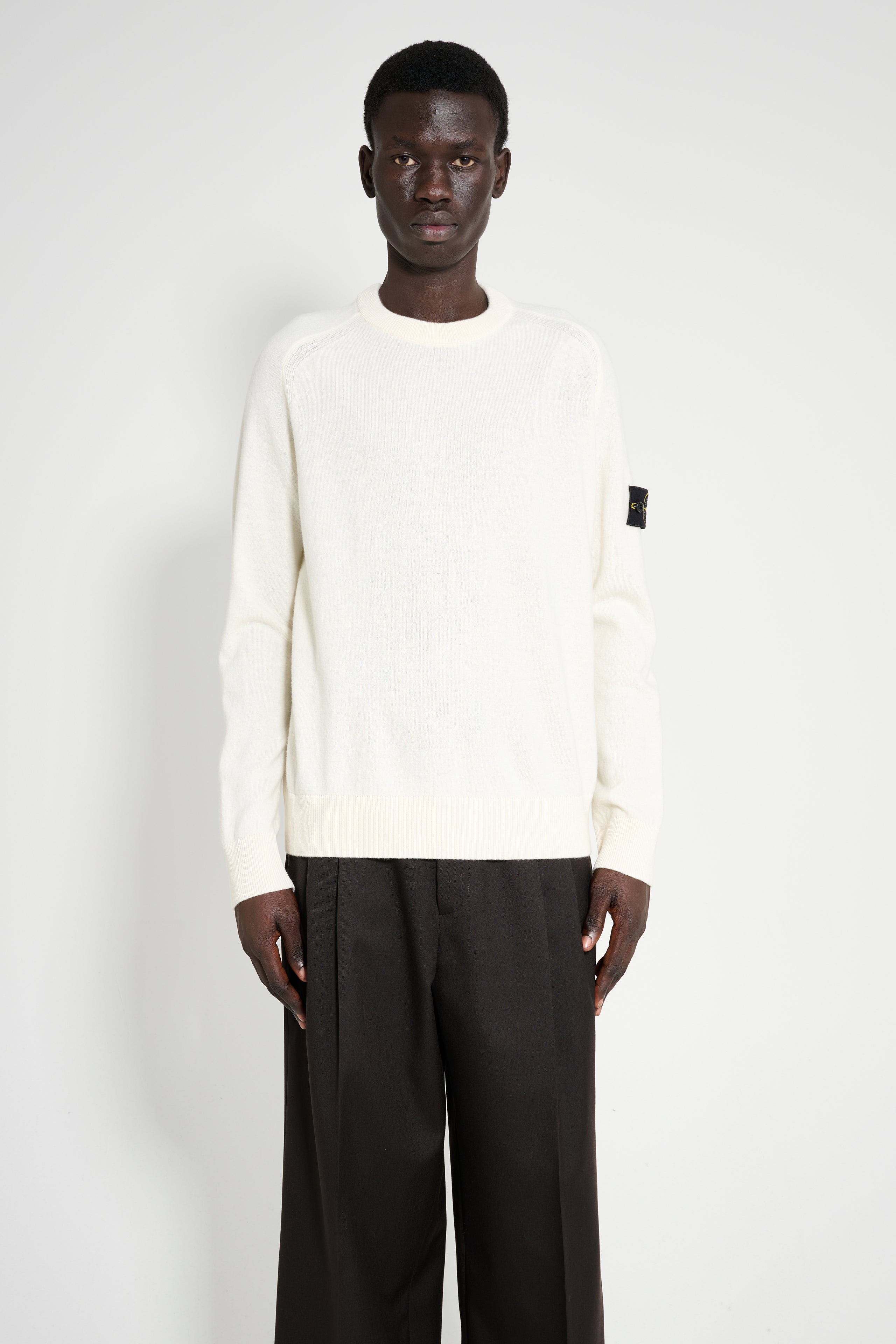 Stone Island Crew Neck Sweatshirt Ivory