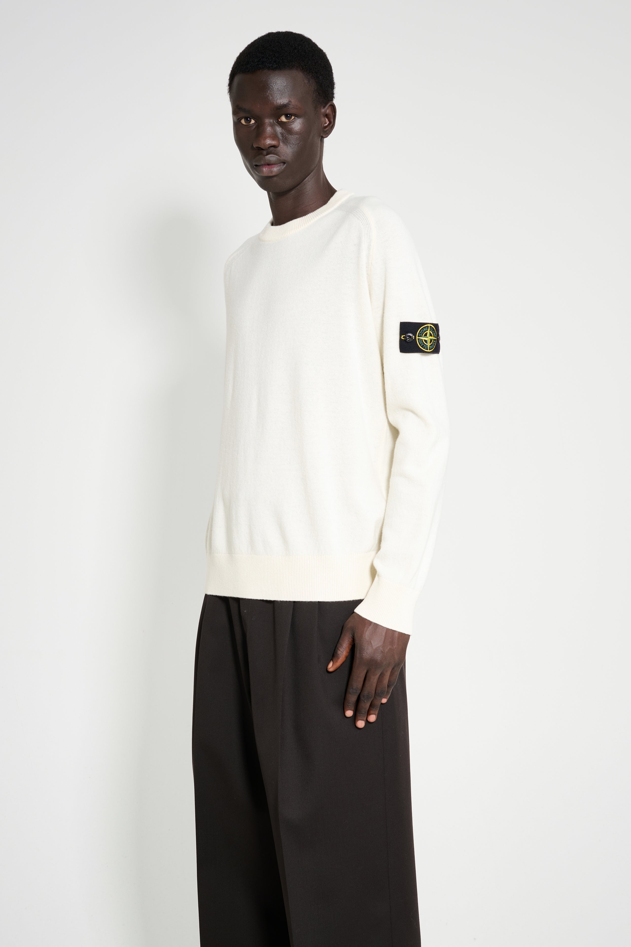 Stone Island Crew Neck Sweatshirt Ivory