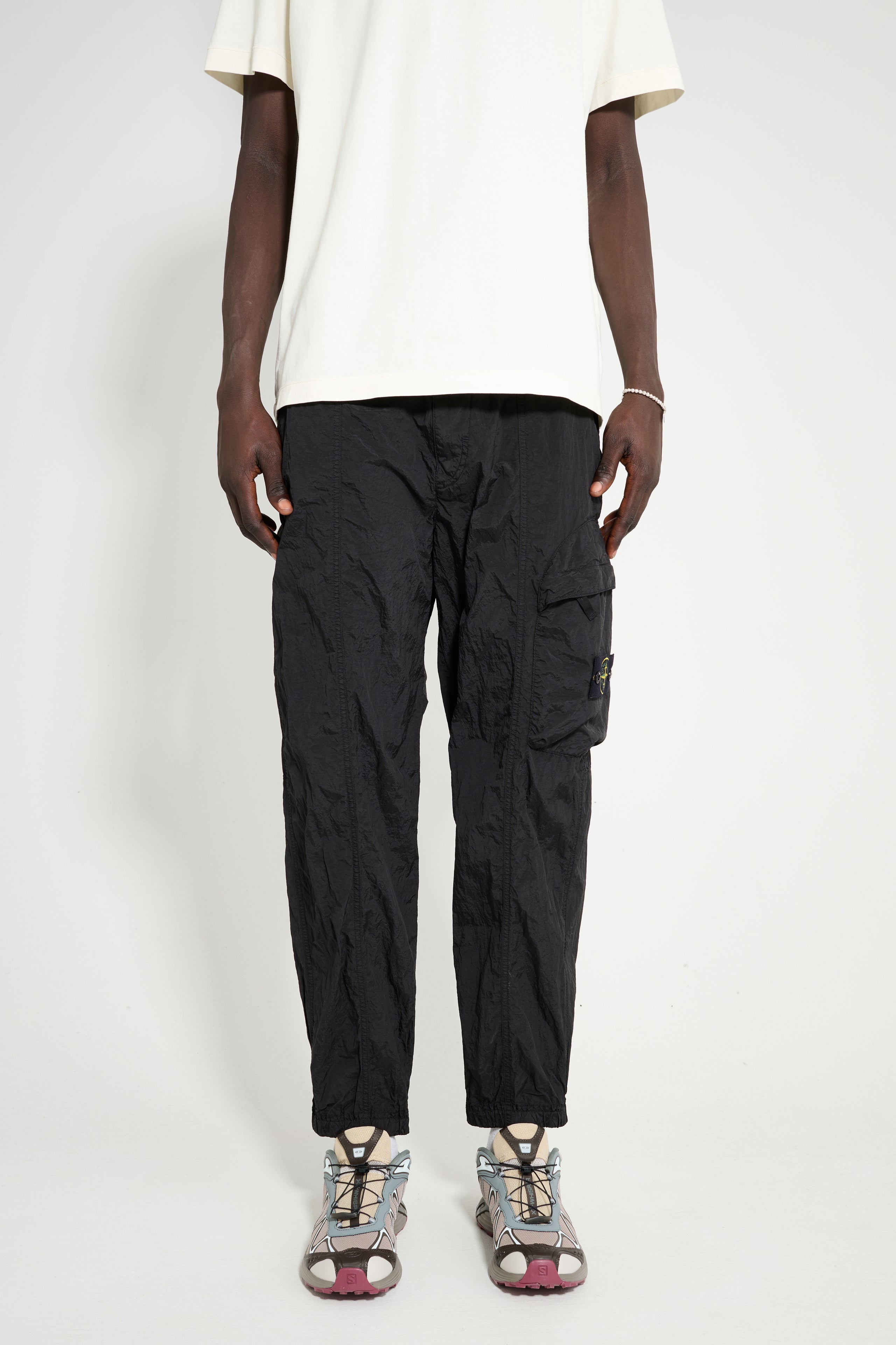 Stone Island Nylon Cargo Pants Black