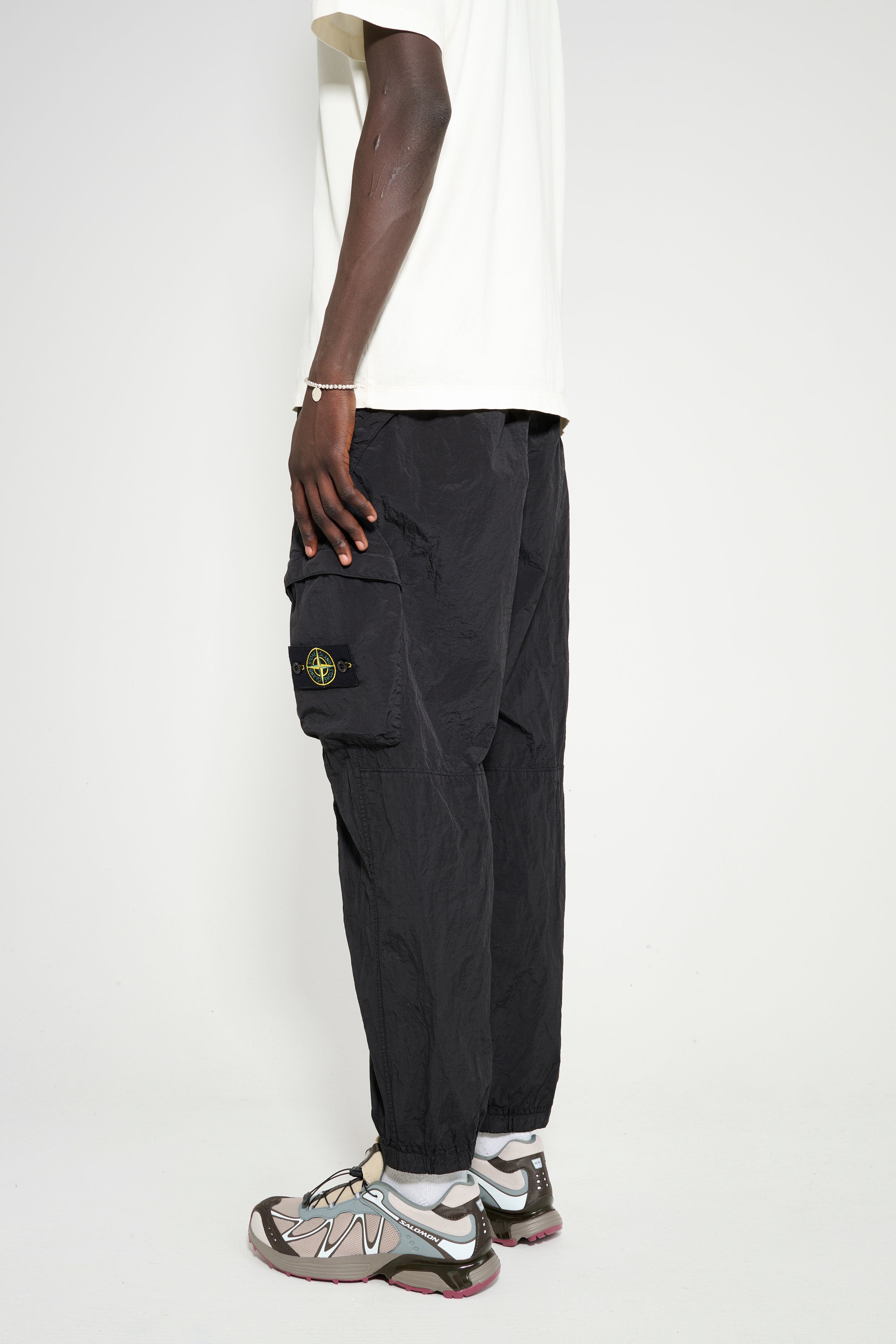 Stone Island Nylon Cargo Pants Black