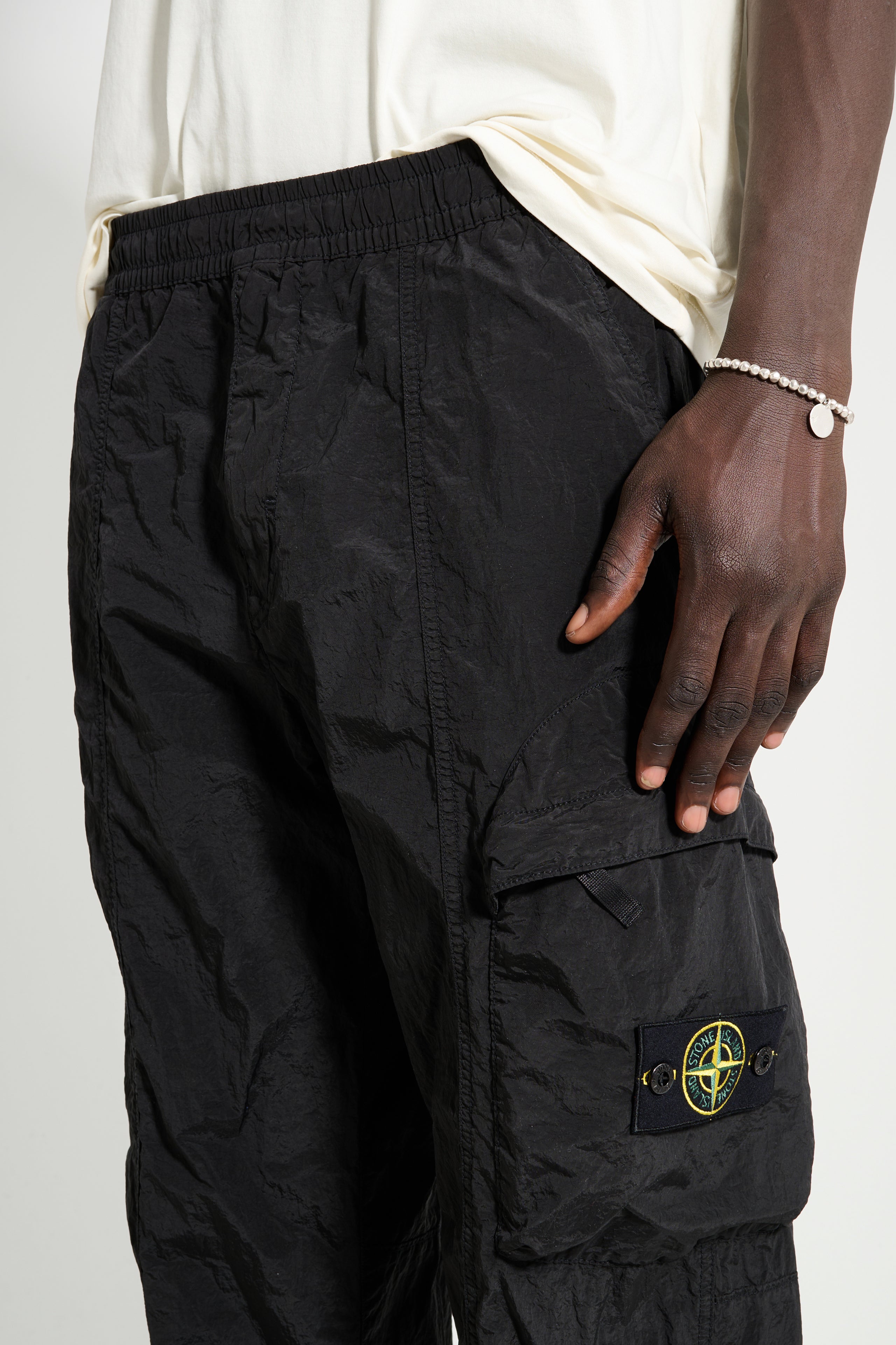 Stone Island Nylon Cargo Pants Black