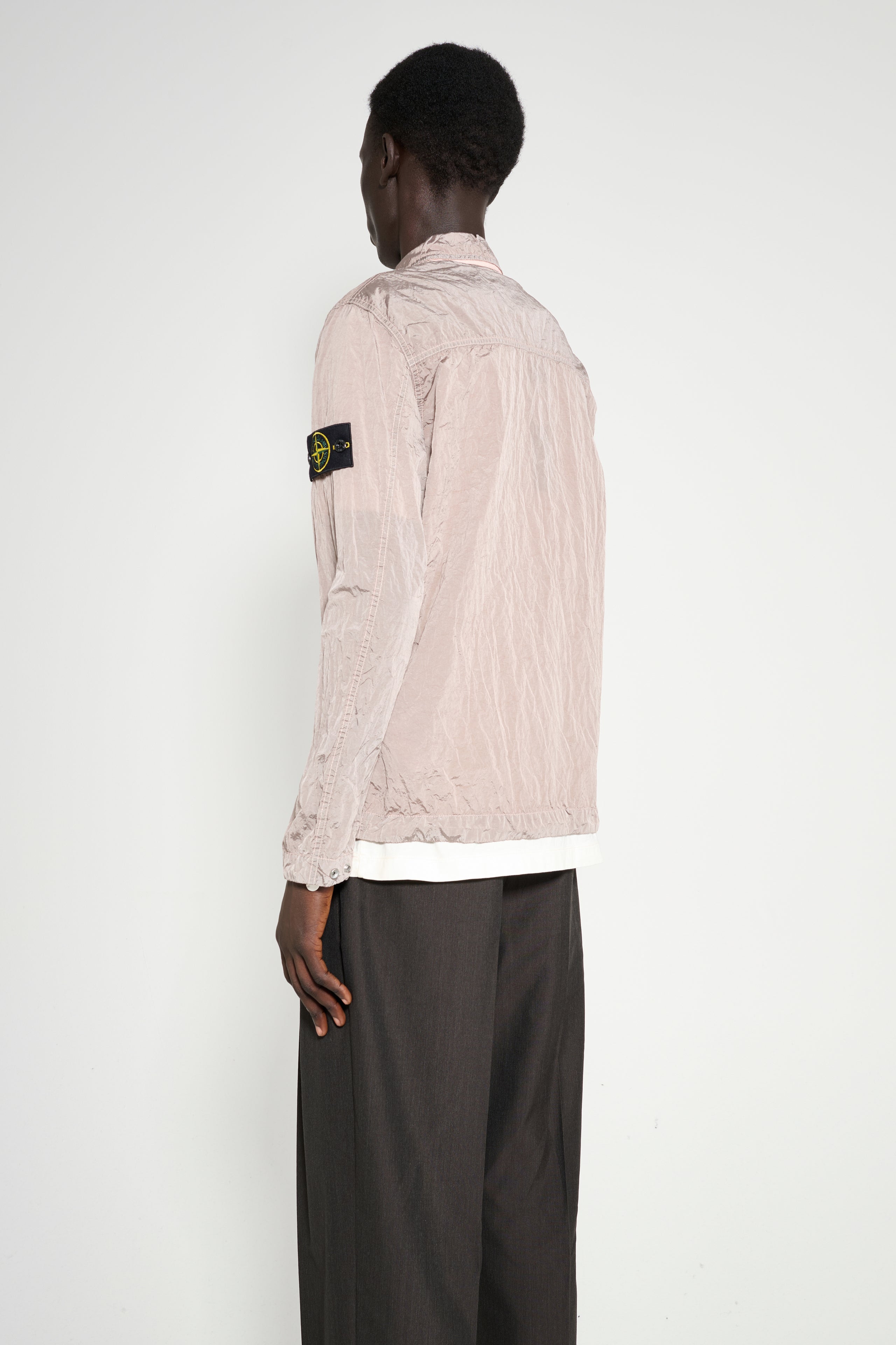 Stone Island Nylon Overshirt Antique Rose