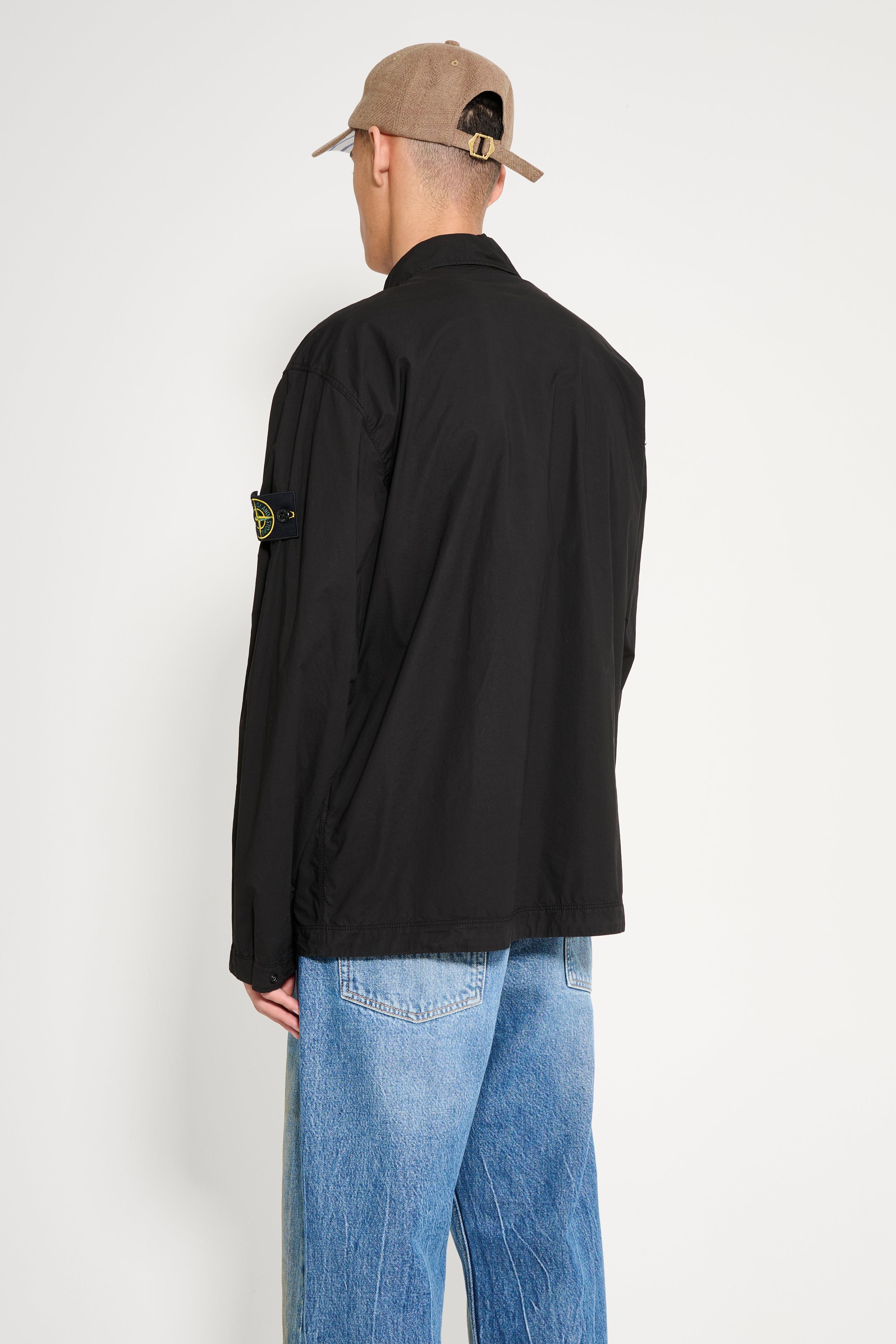 Stone Island Cotton Overshirt Black